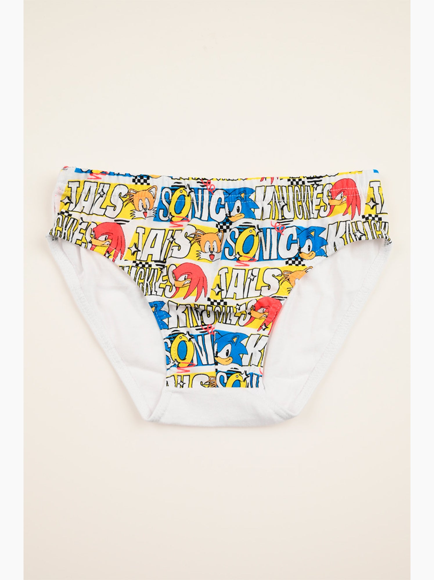 Lot 3 slips sonic multicolore| licence officielle - Bleu/Gris/Blanc perle/Transparent