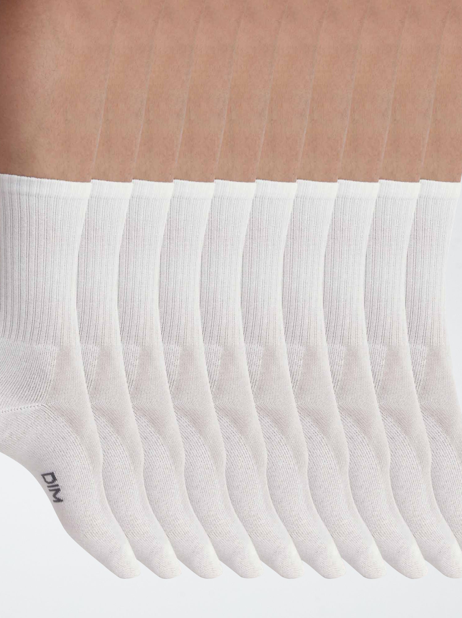 Lot de 10 paires de chaussettes 'Dim' - Blanc