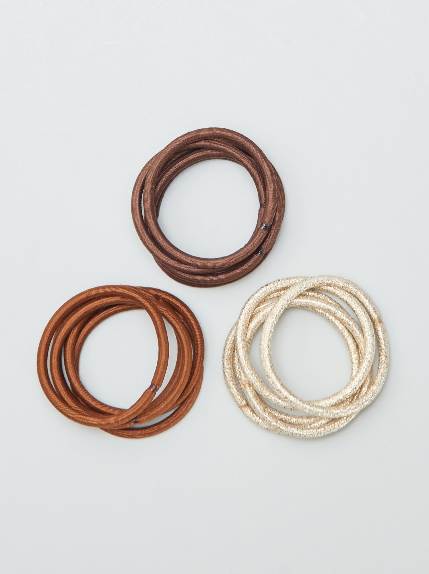 Lot de 15 élastiques - BEIGE