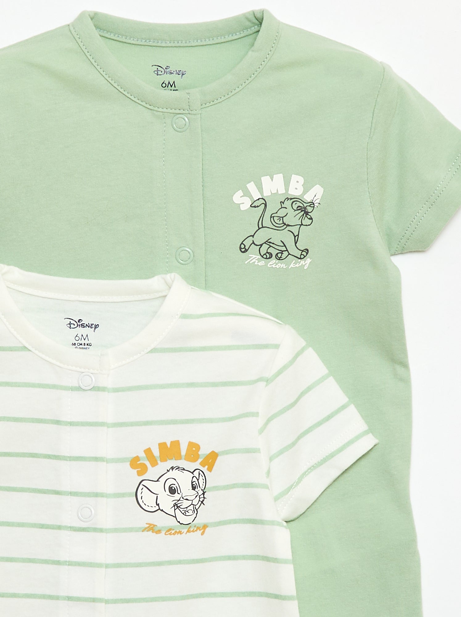 Lot de 2 barboteuses 'Simba' 'Disney' - Blanc