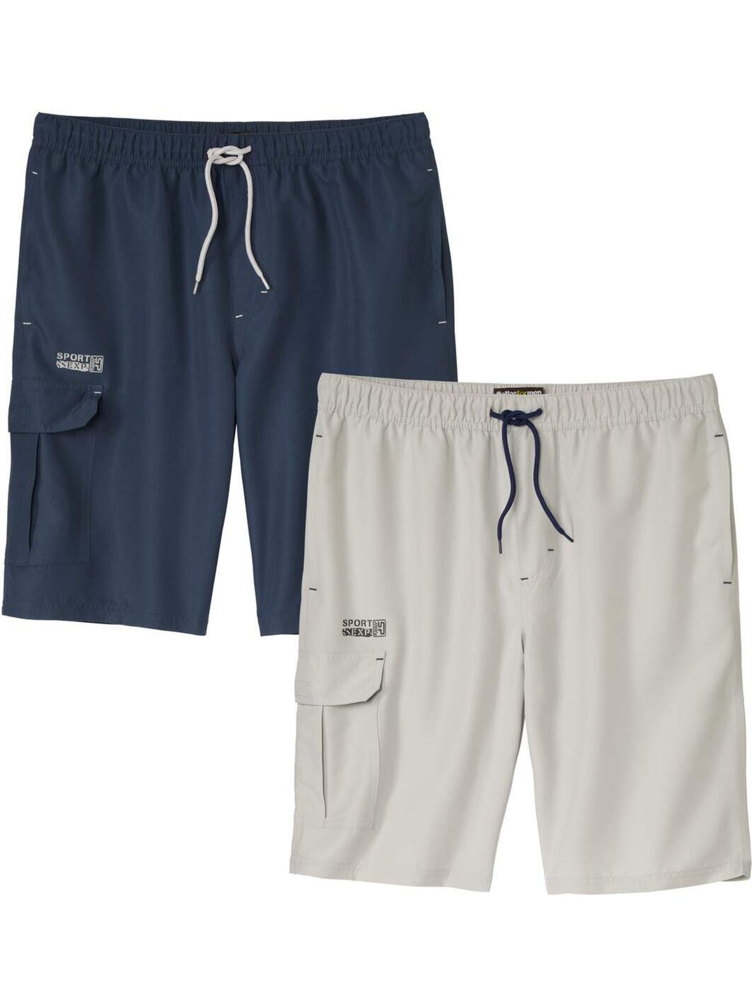 Lot de 2 bermudas microfibre confort   - atlas for men - Gris Bleu