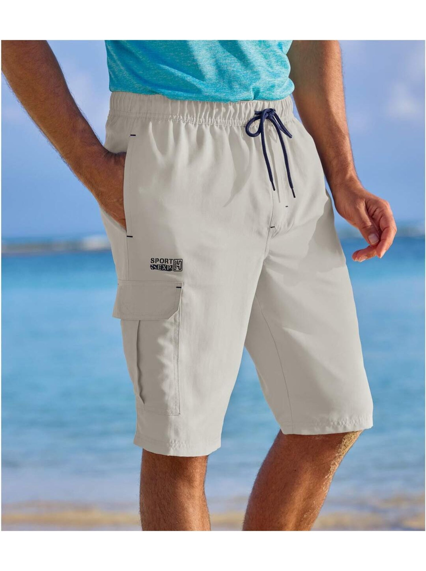 Lot de 2 bermudas microfibre confort   - atlas for men - Gris Bleu