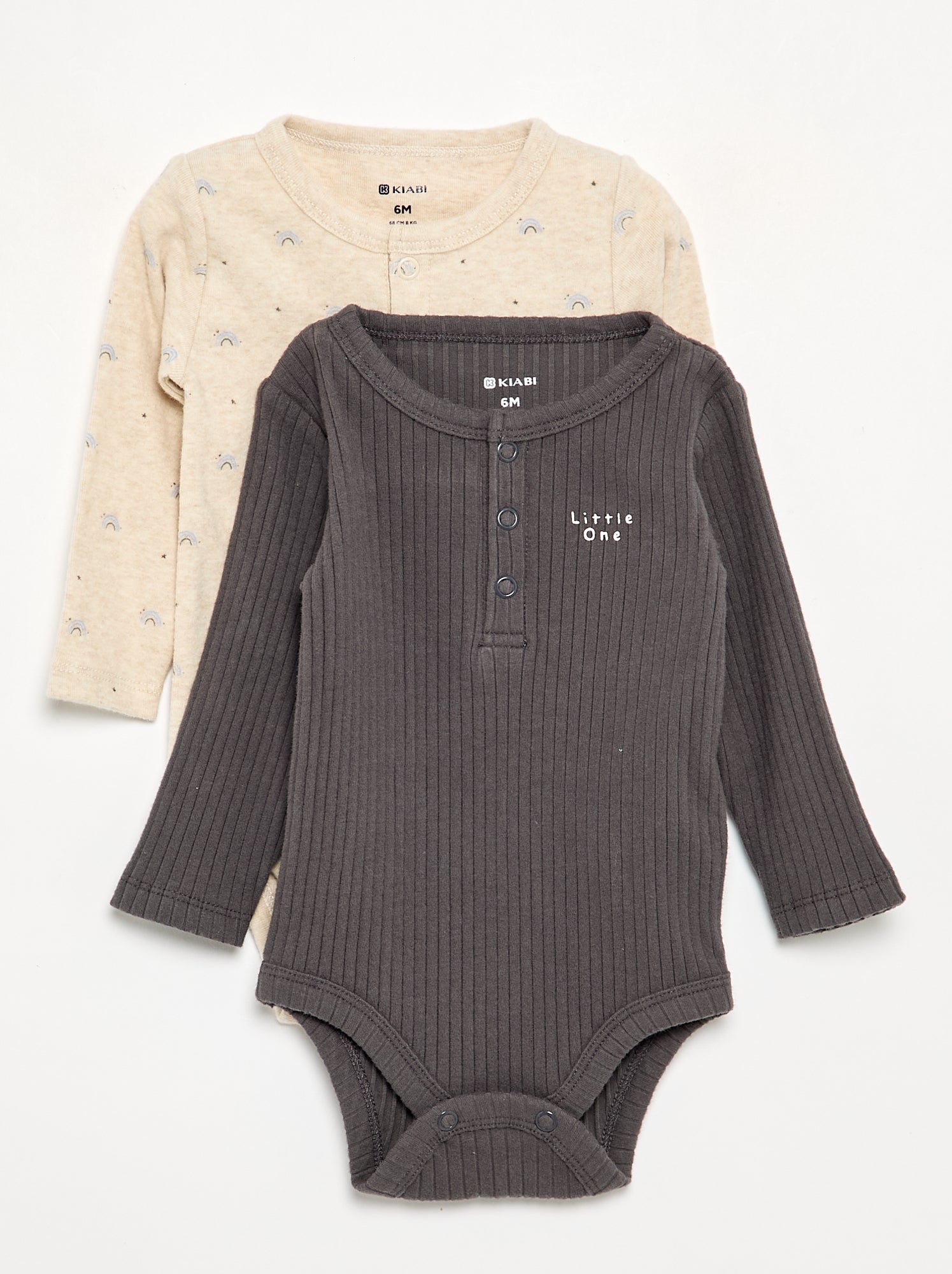Lot de 2 bodies à manches longues - Beige (GHP03_2)