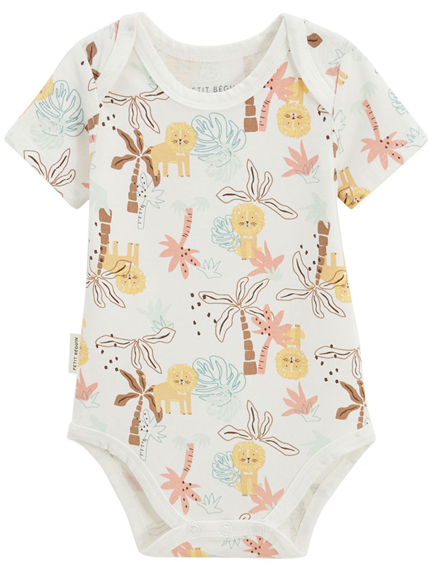Lot de 2 bodies bébé manches courtes auguste - Jaune