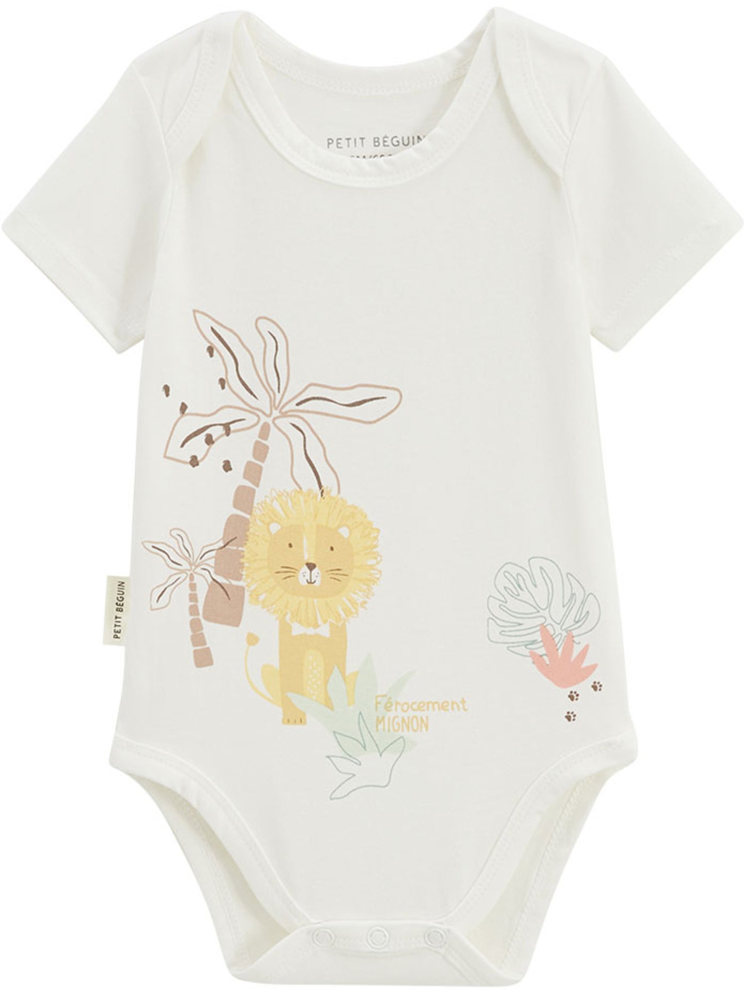 Lot de 2 bodies bébé manches courtes auguste - Jaune