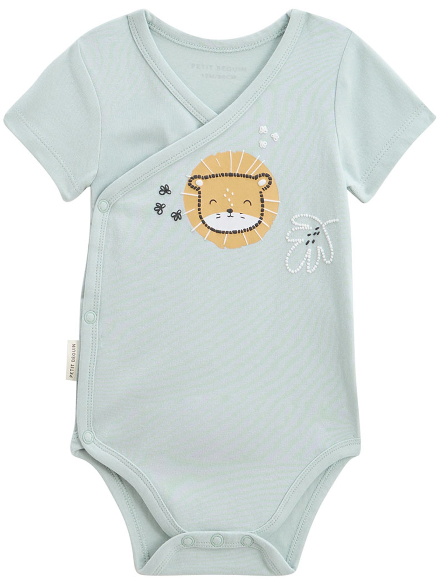 Lot de 2 bodies bébé manches courtes ouverture croisée elio - Bleu