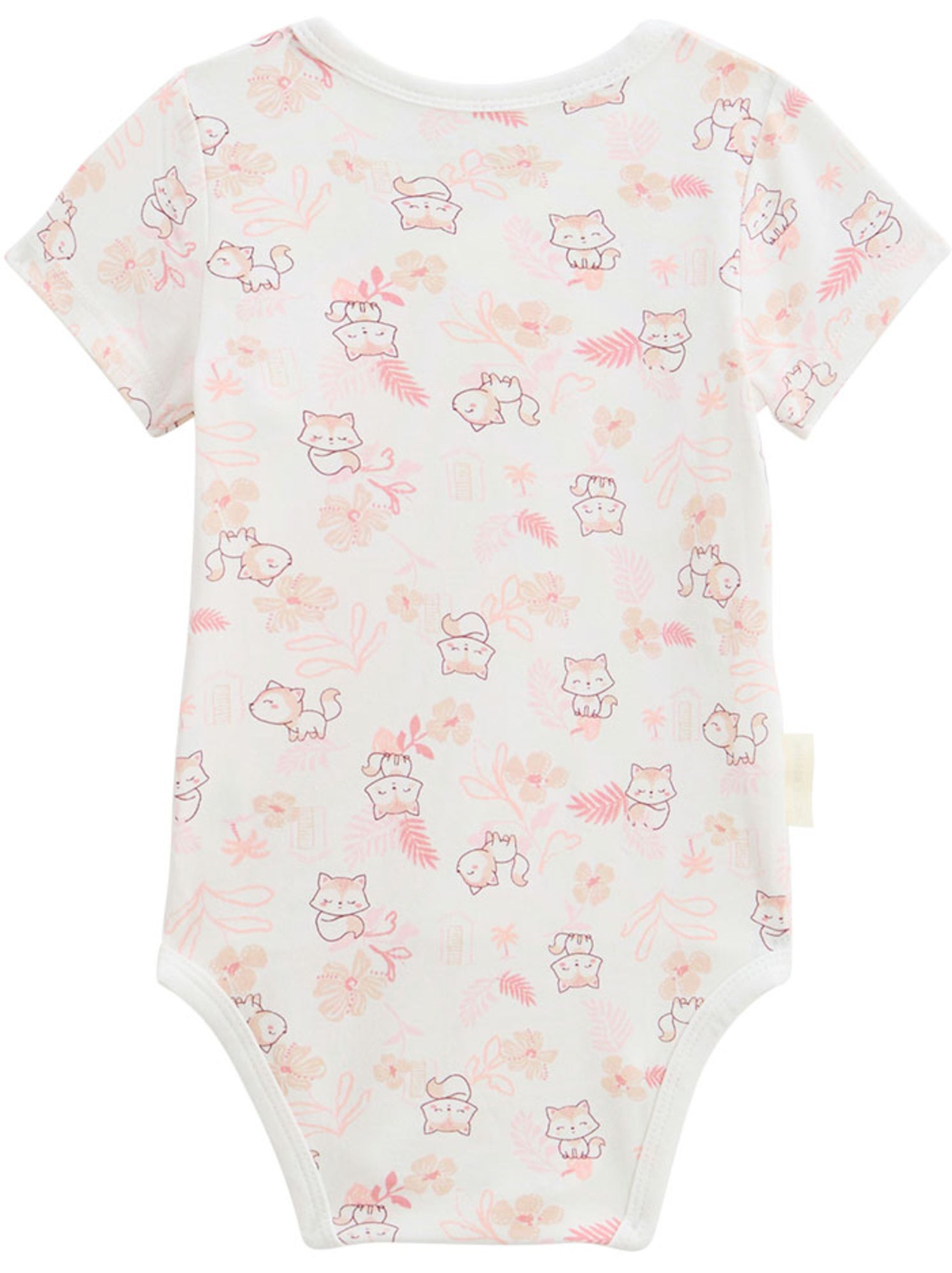 Lot de 2 bodies bébé manches courtes ouverture croisée louison - Rose