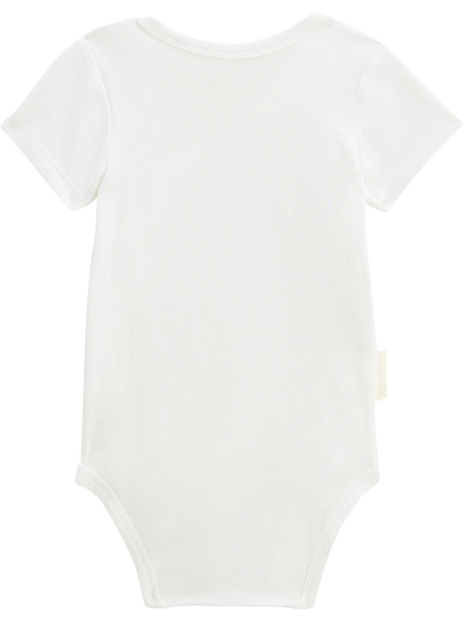Lot de 2 bodies bébé manches courtes ouverture croisée noisette - Ecru