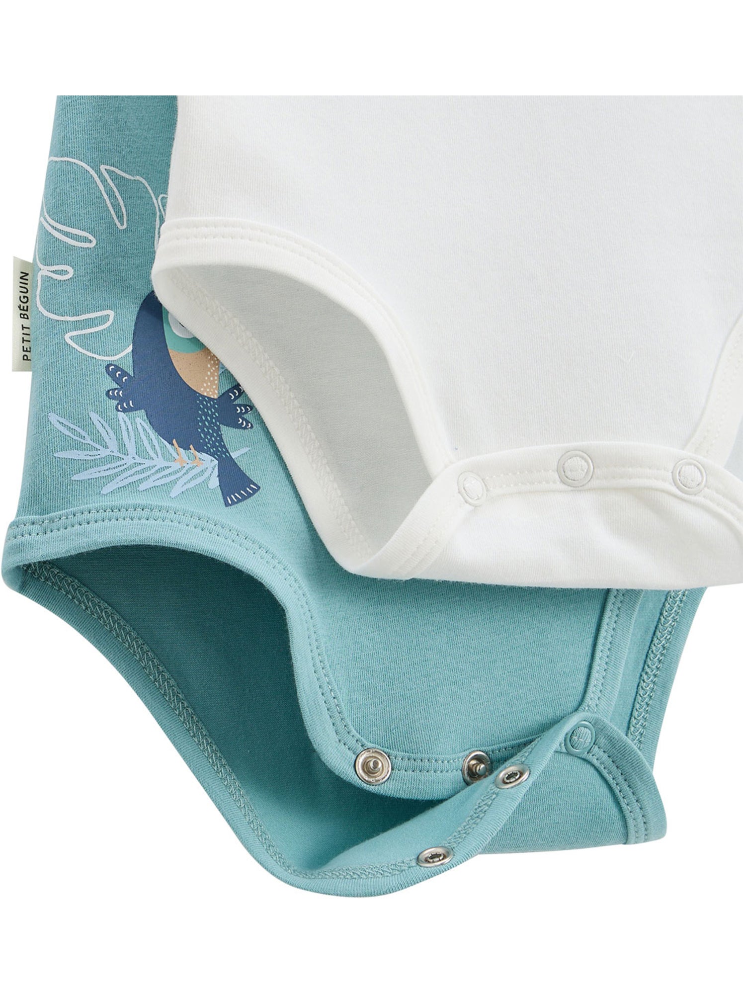 Lot de 2 bodies bébé manches courtes toucana - Bleu