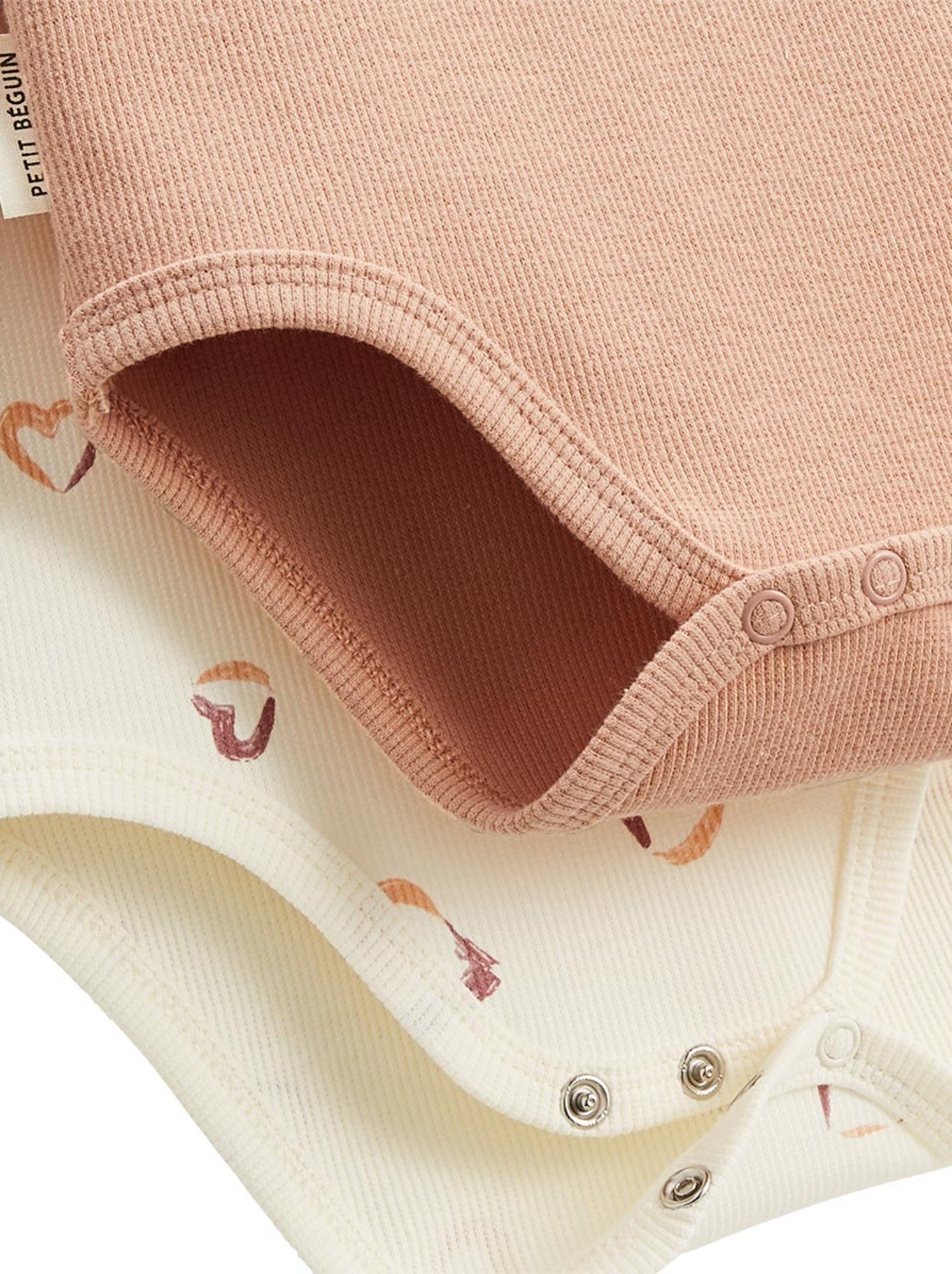 Lot de 2 bodies bébé manches longues matcha - Rose
