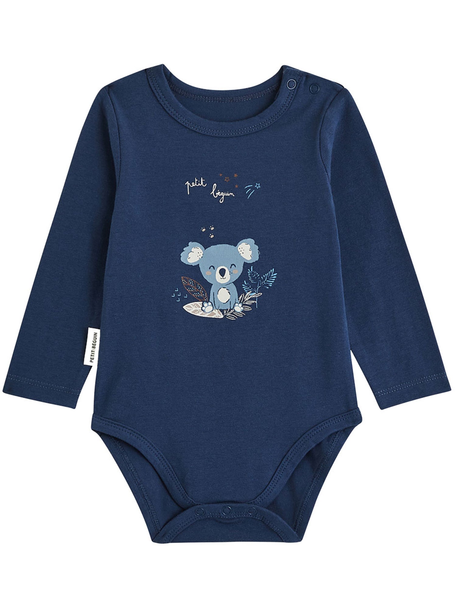 Lot de 2 bodies bébé manches longues mathéo - Bleu