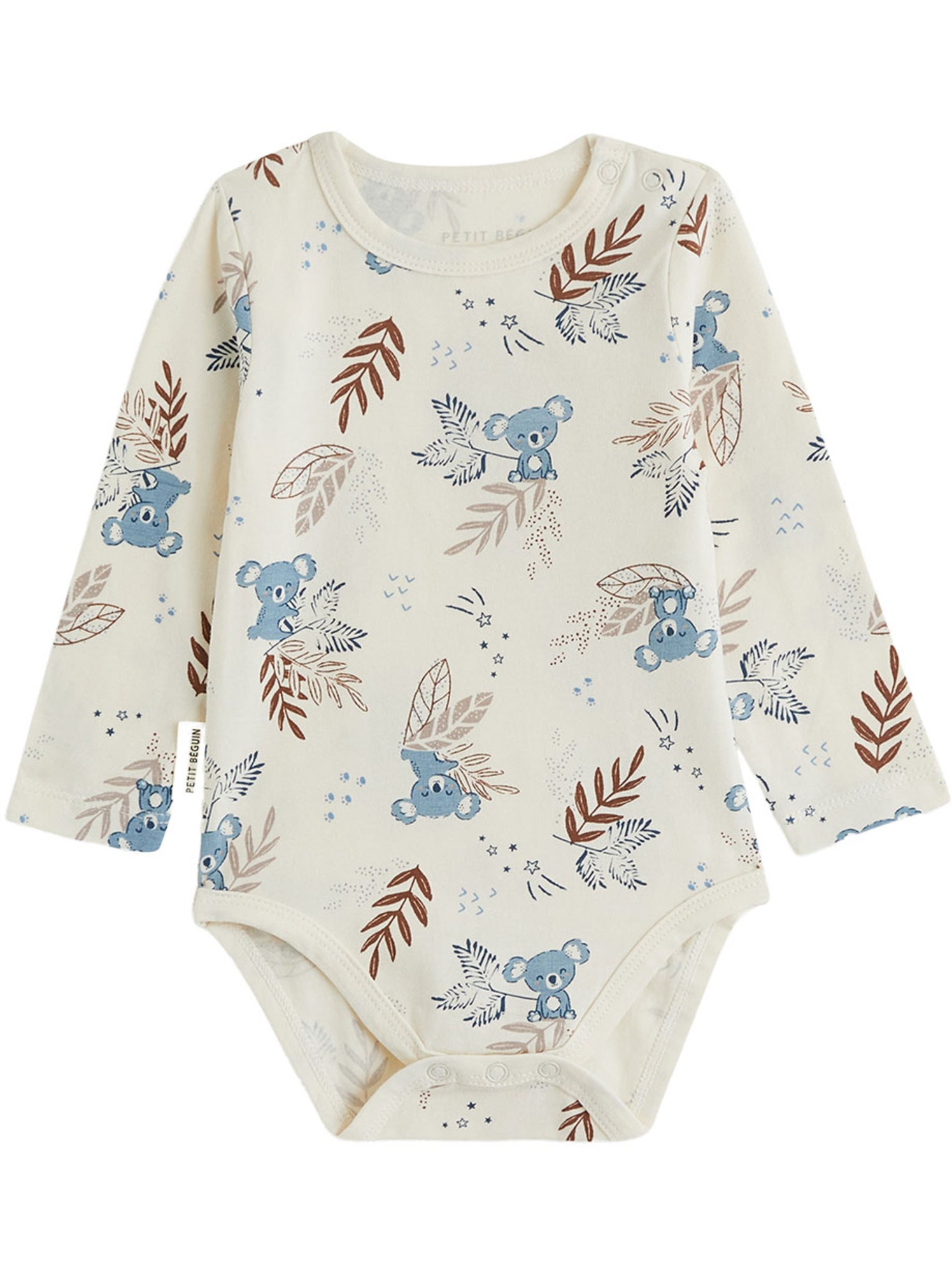Lot de 2 bodies bébé manches longues mathéo - Bleu