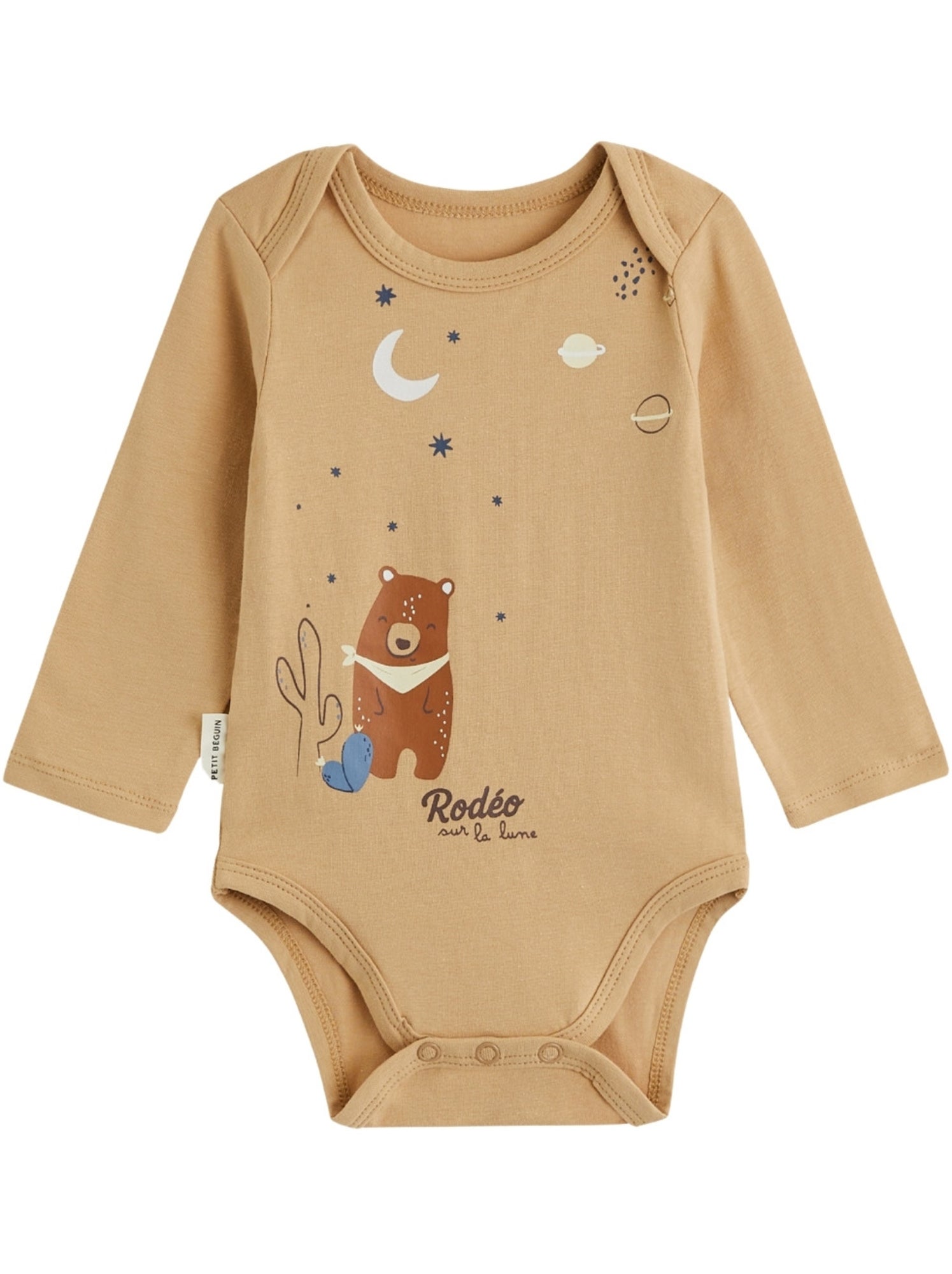 Lot de 2 bodies bébé manches longues moka - Marron