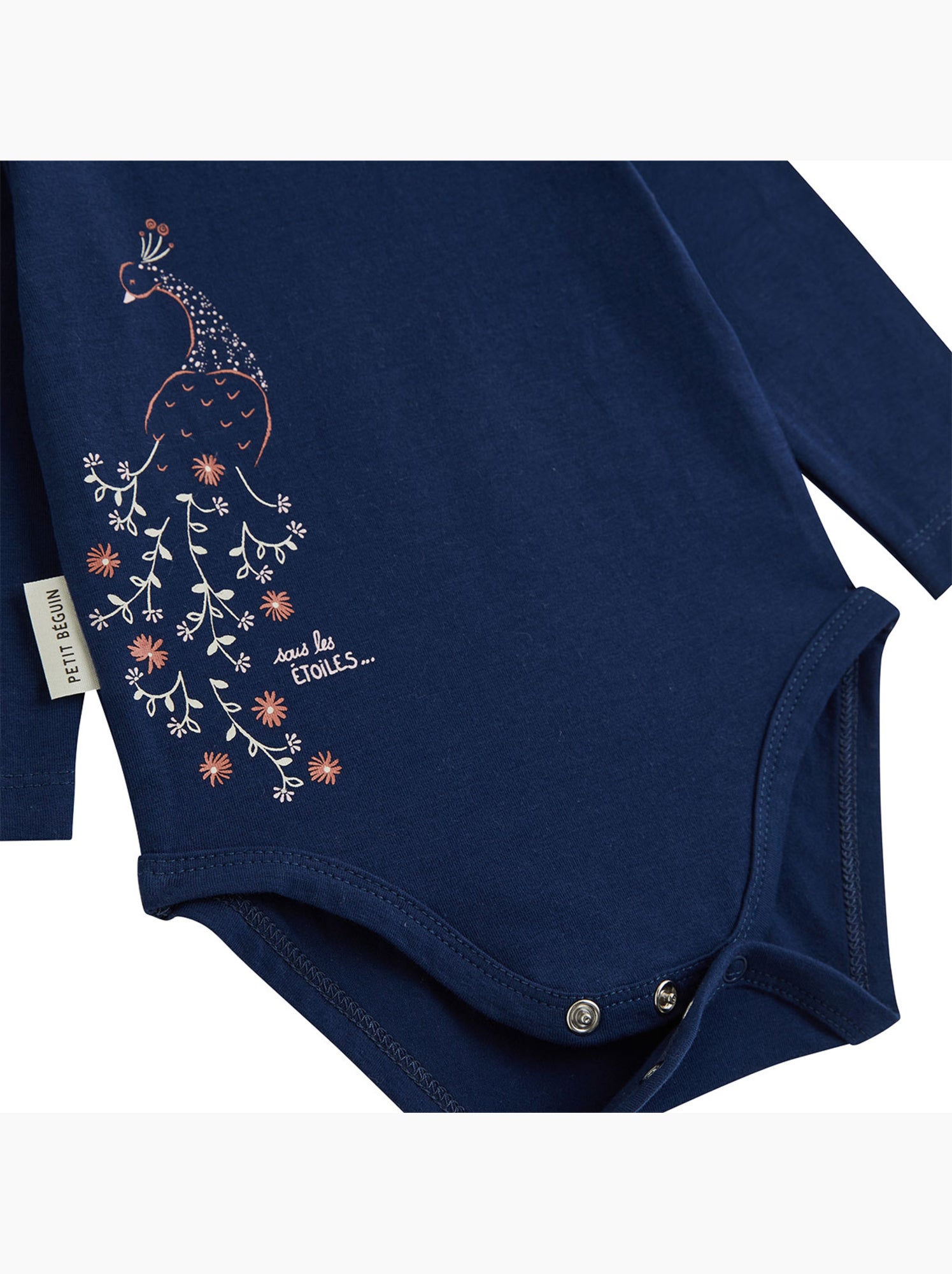 Lot de 2 bodies bébé manches longues ollie - Bleu