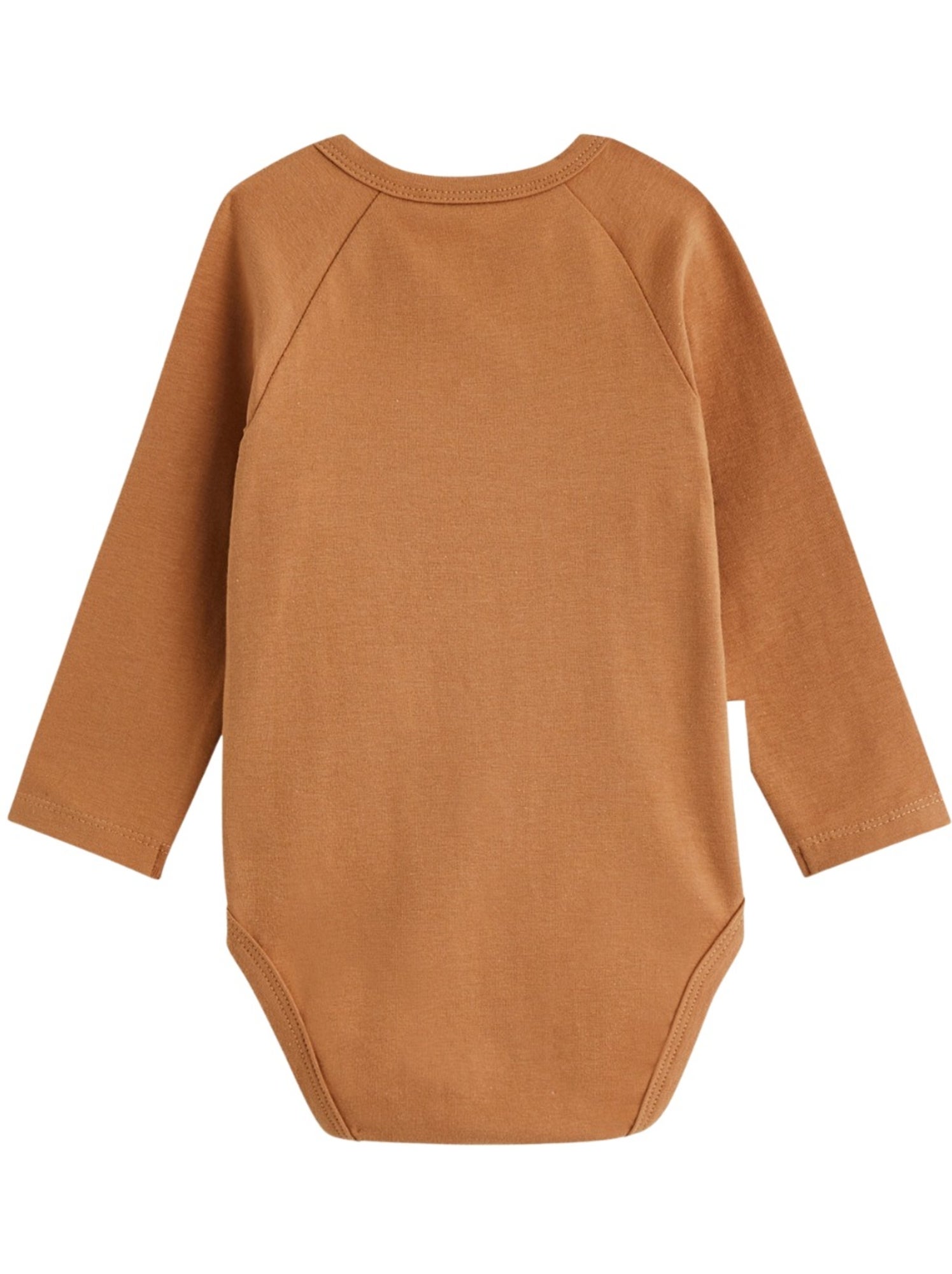 Lot de 2 bodies bébé manches longues ouverture croisée caramel - Marron