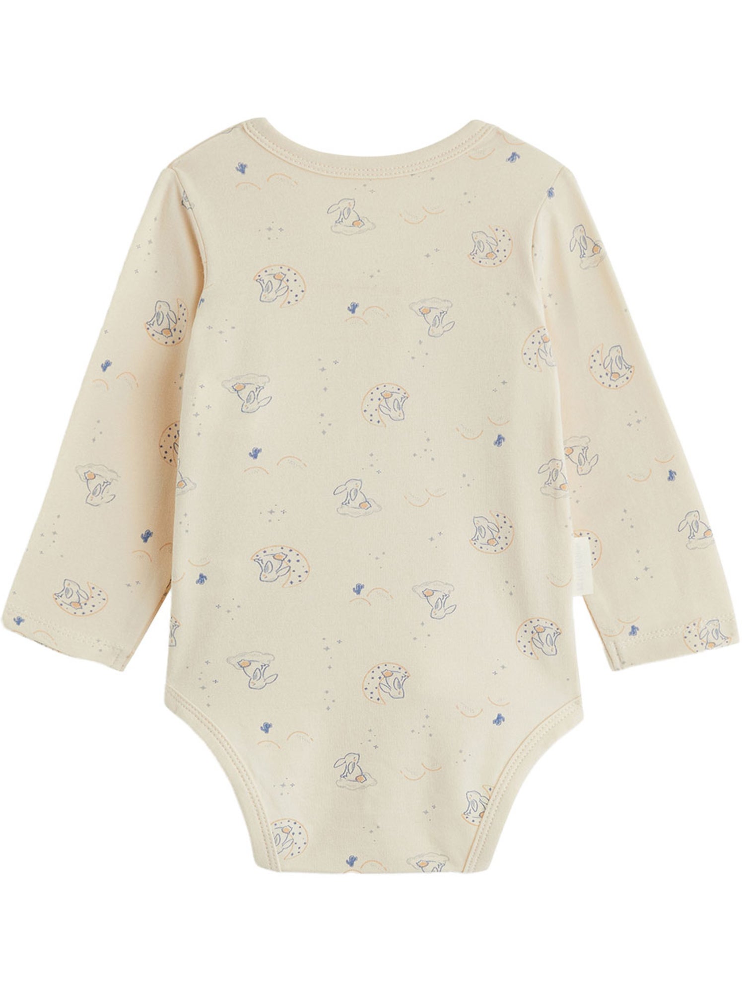 Lot de 2 bodies bébé manches longues ouverture croisée voix lactée - Bleu