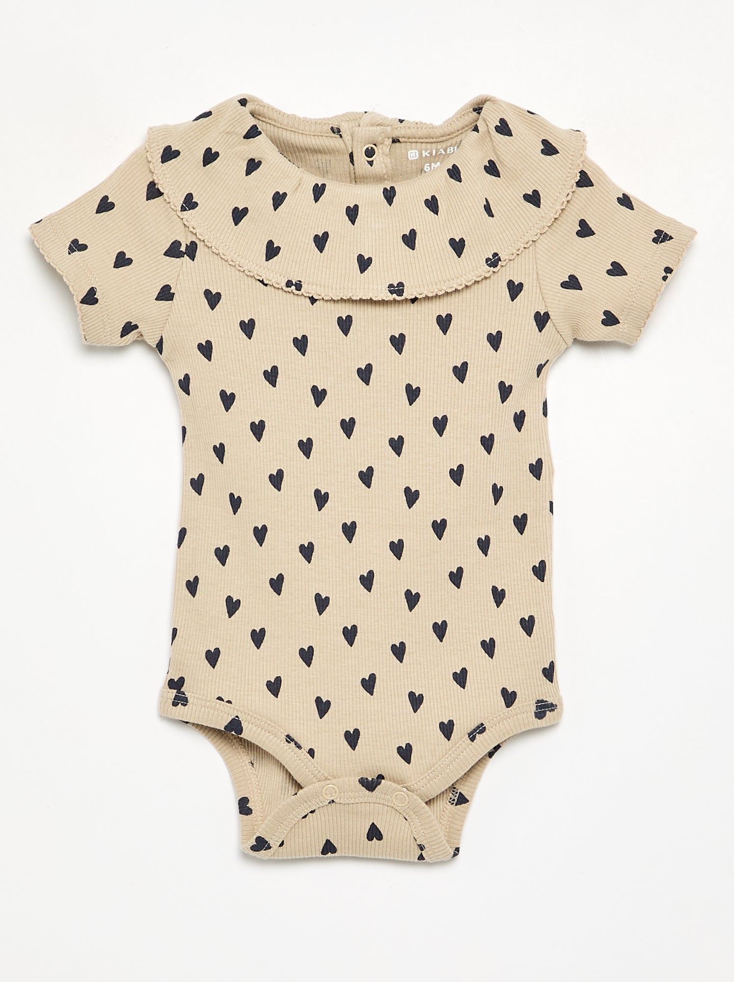 Lot de 2 bodies fines côtes - Beige