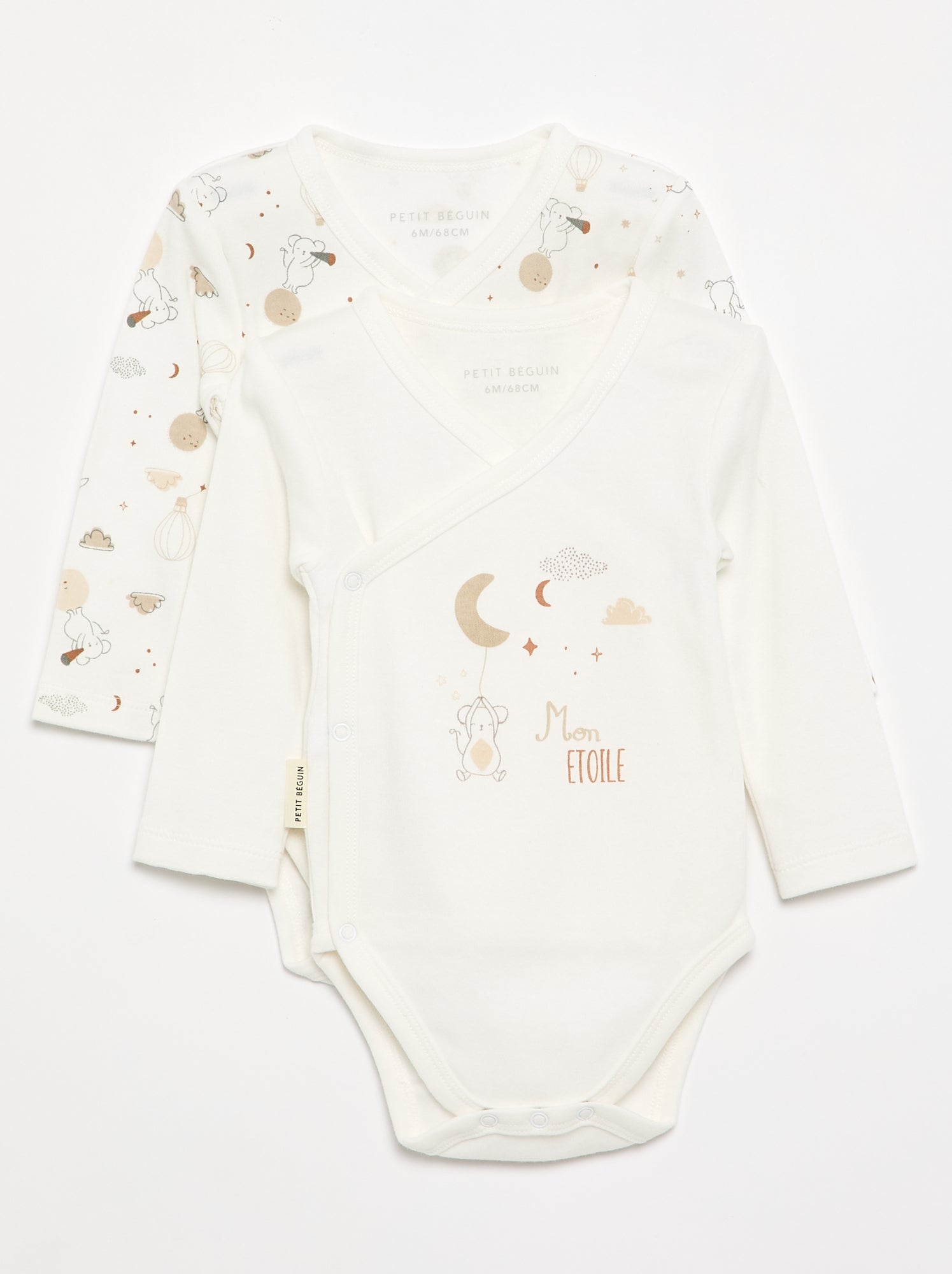Lot de 2 bodies 'Petit Béguin' - Blanc