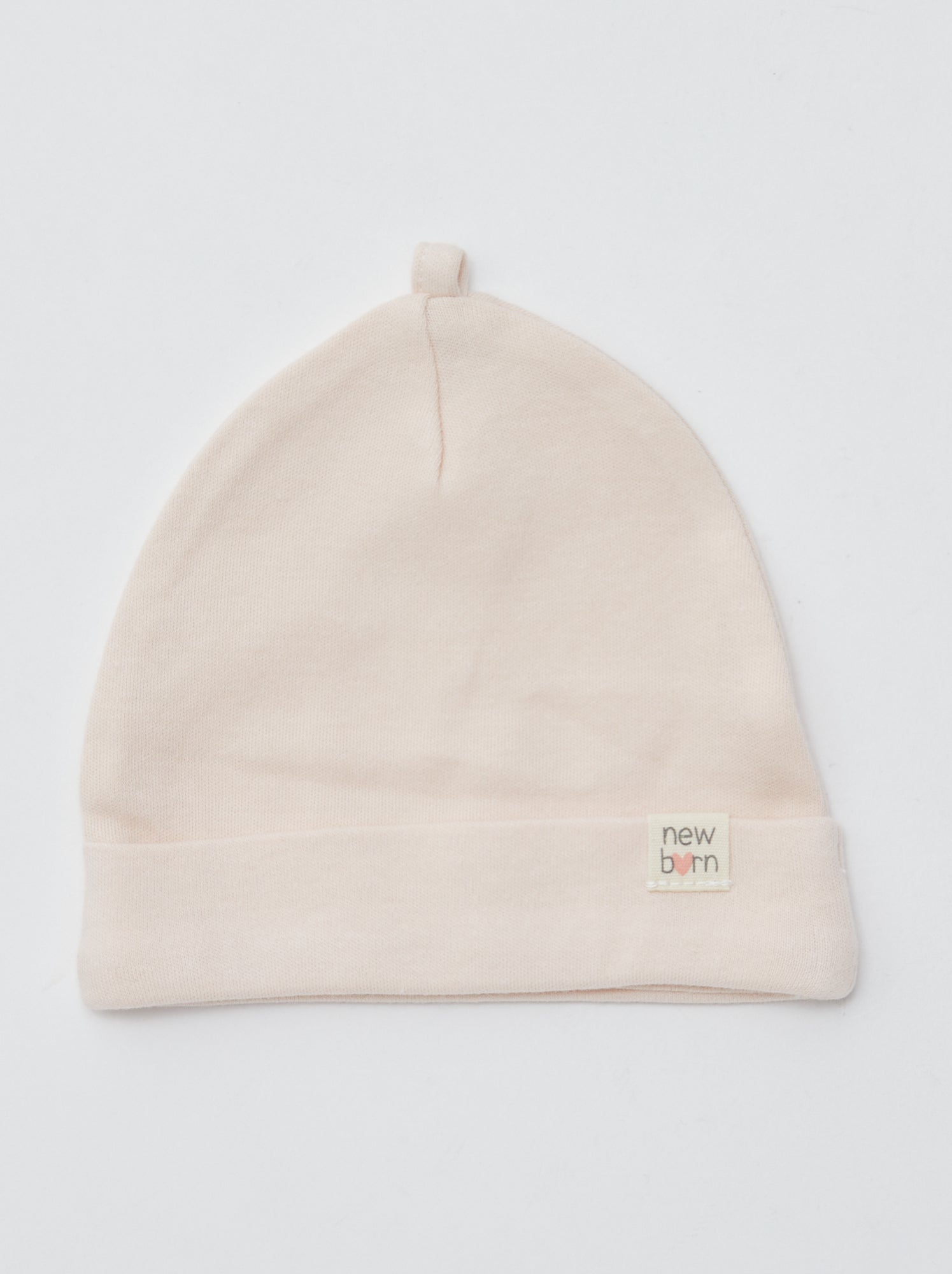 Lot de 2 bonnets nouveau-né - Beige/rose