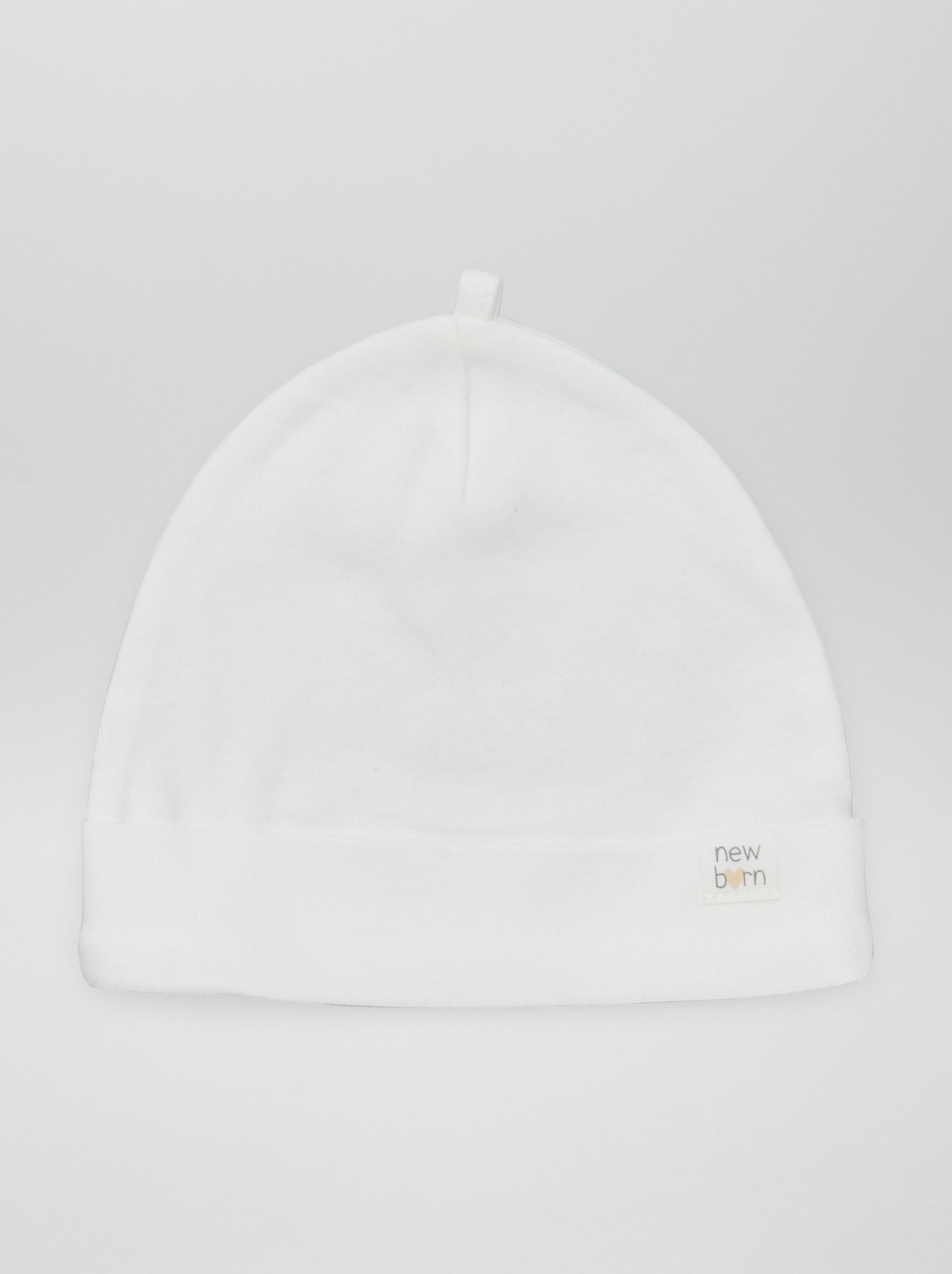 Lot de 2 bonnets nouveau-né - Blanc/beige