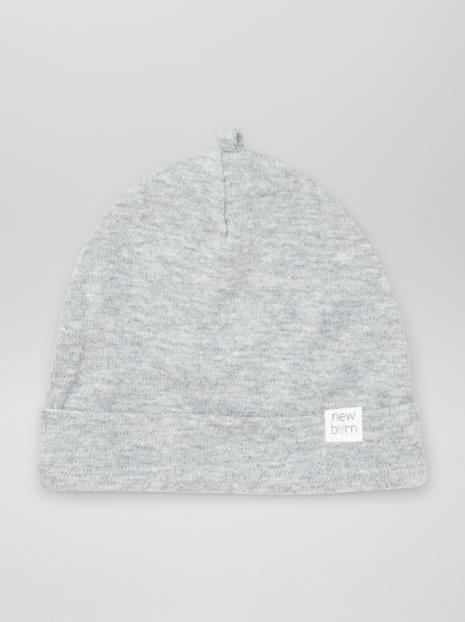 Lot de 2 bonnets nouveau-né - Gris/blanc