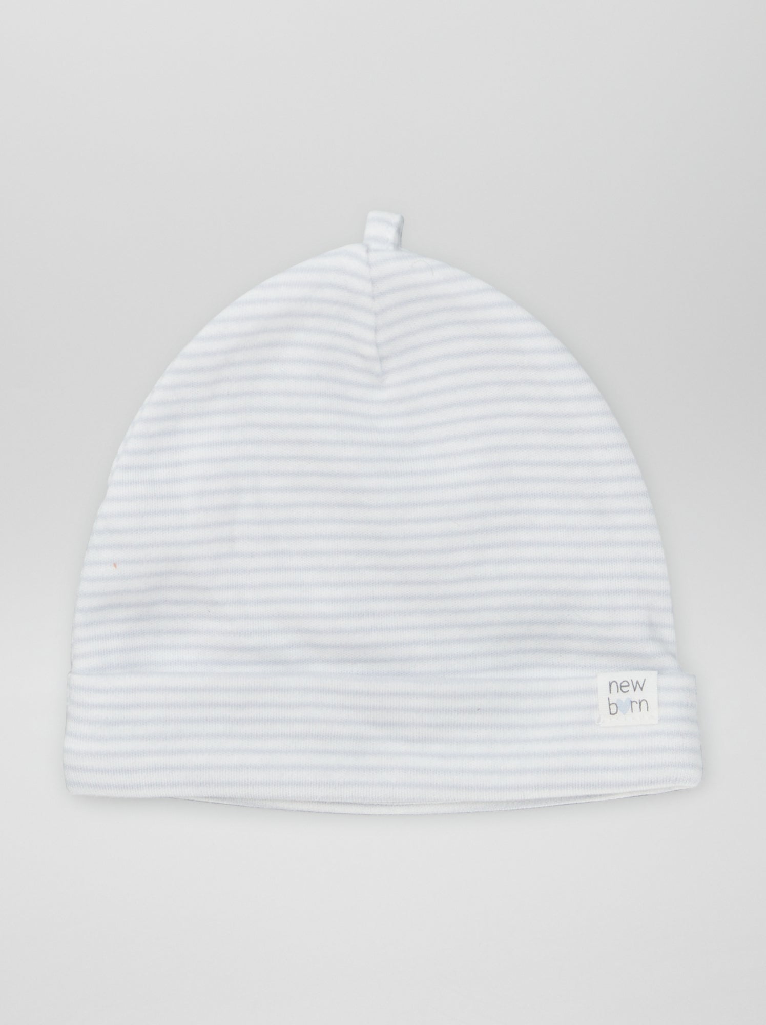 Lot de 2 bonnets nouveau-né - Gris/blanc