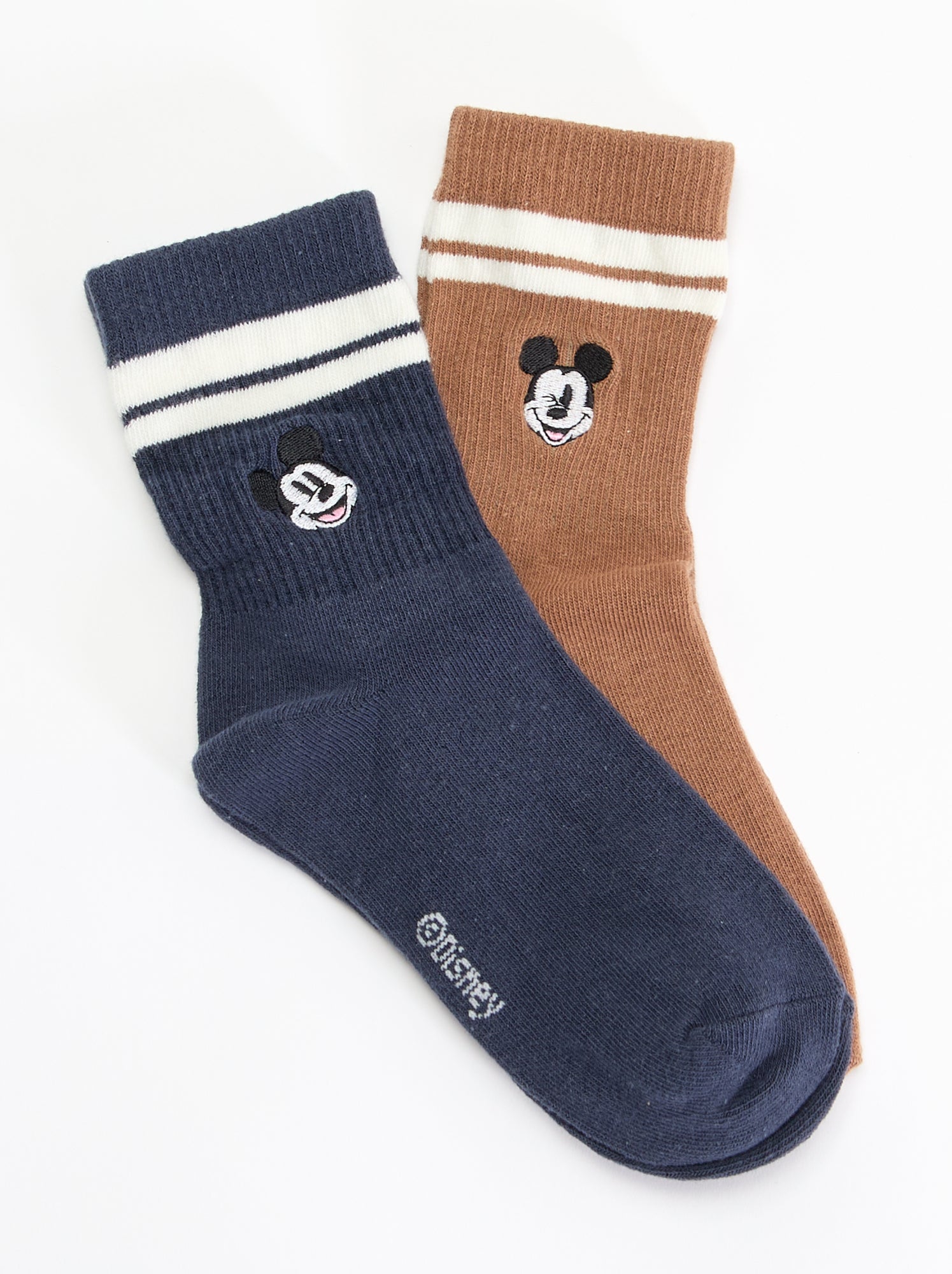 Lot de 2 chaussettes brodées 'Disney' - Bleu (FYM36_1)