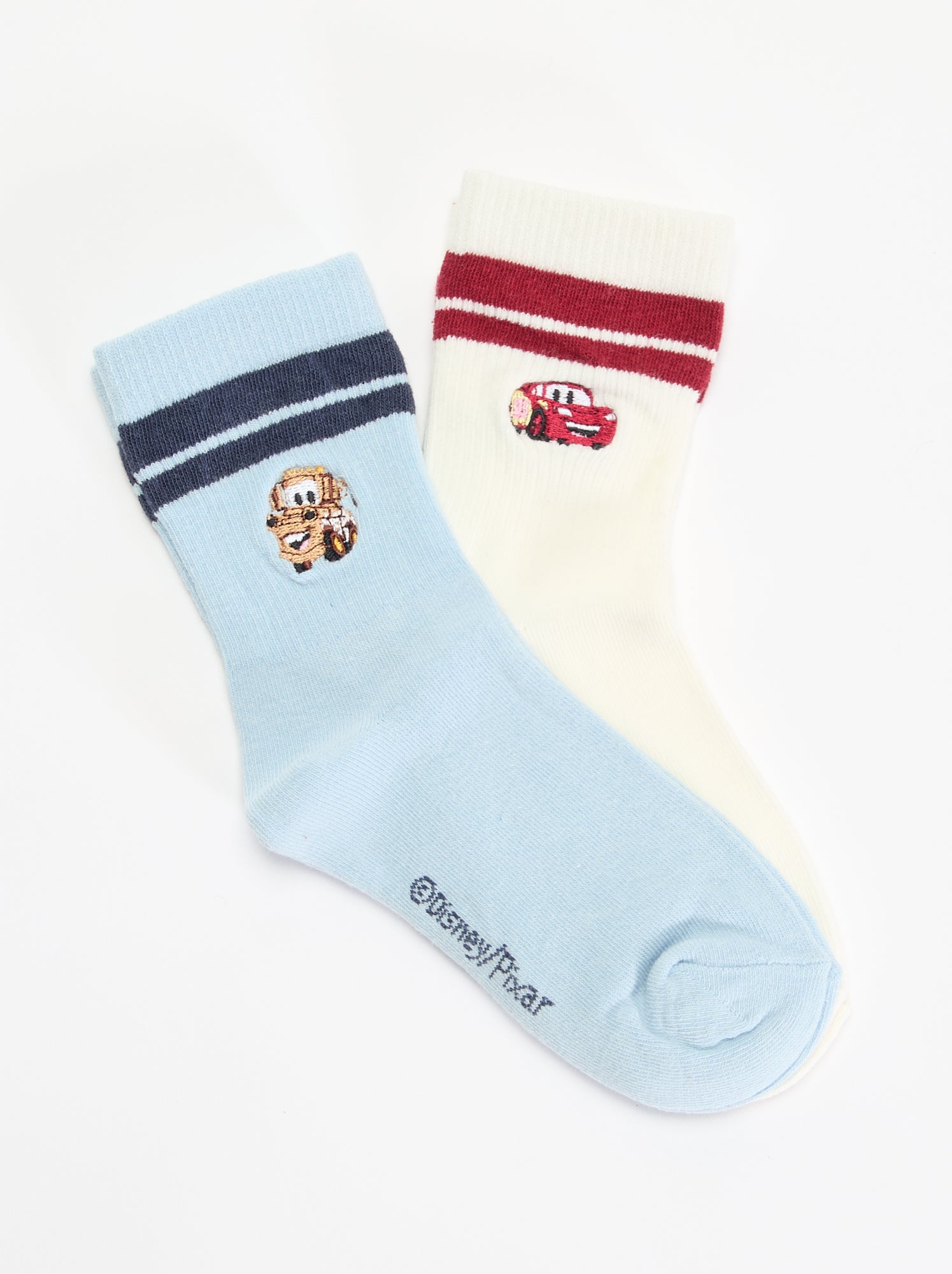 Lot de 2 chaussettes brodées 'Disney' - Bleu (FYM36_2)