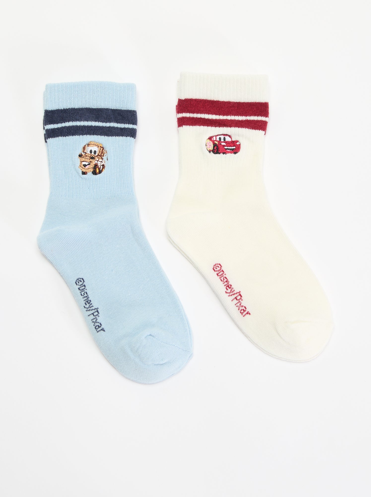 Lot de 2 chaussettes brodées 'Disney' - Bleu (FYM36_2)