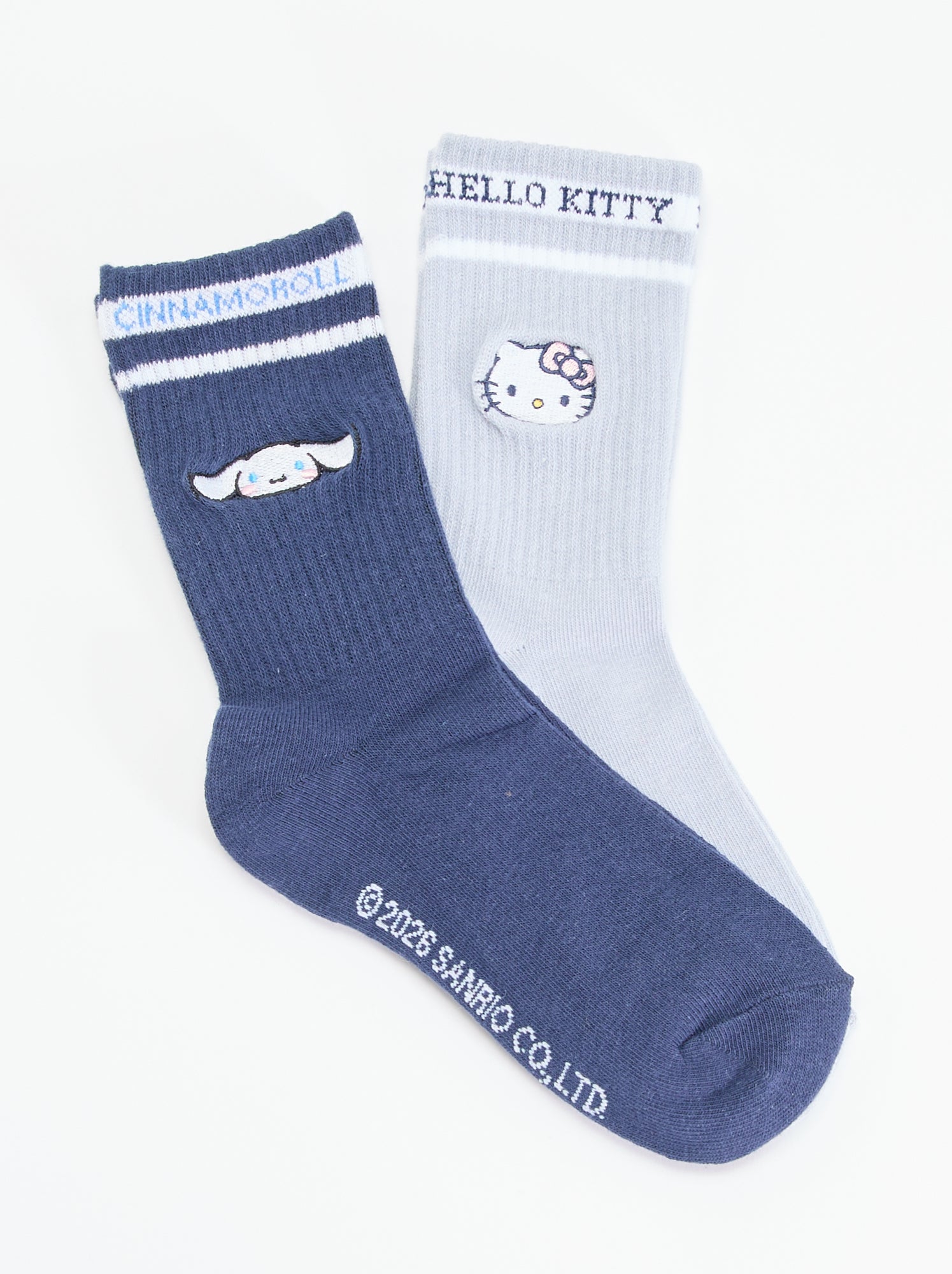Lot de 2 chaussettes fantaisies 'Hello Kitty' - Bleu