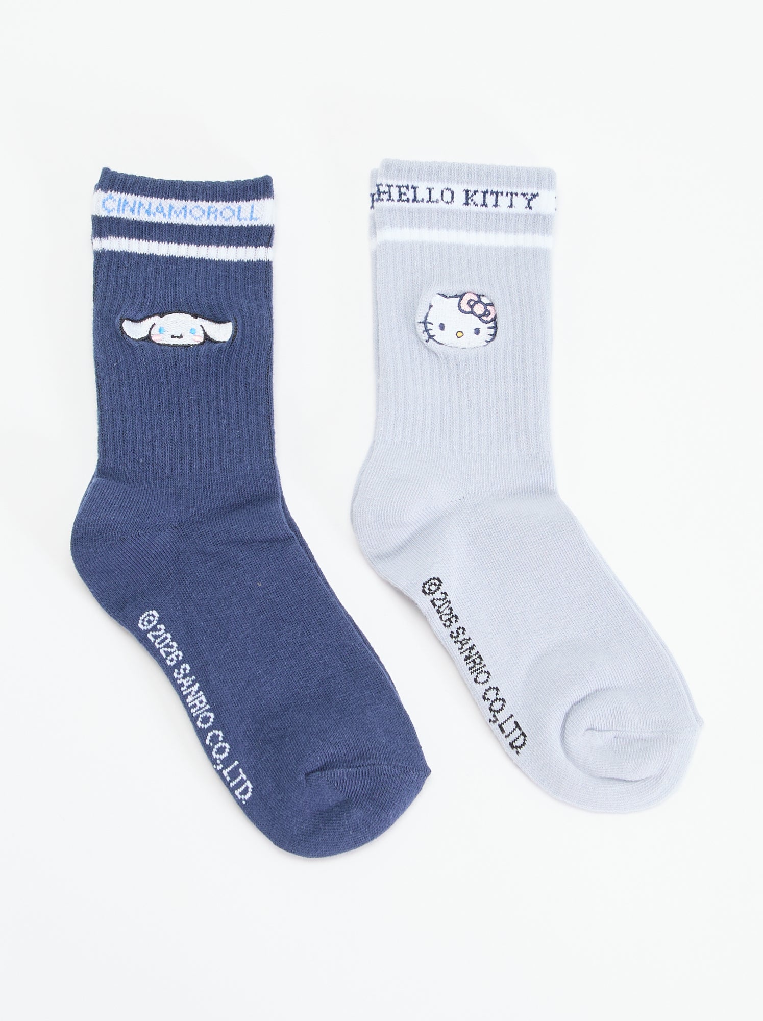 Lot de 2 chaussettes fantaisies 'Hello Kitty' - Bleu