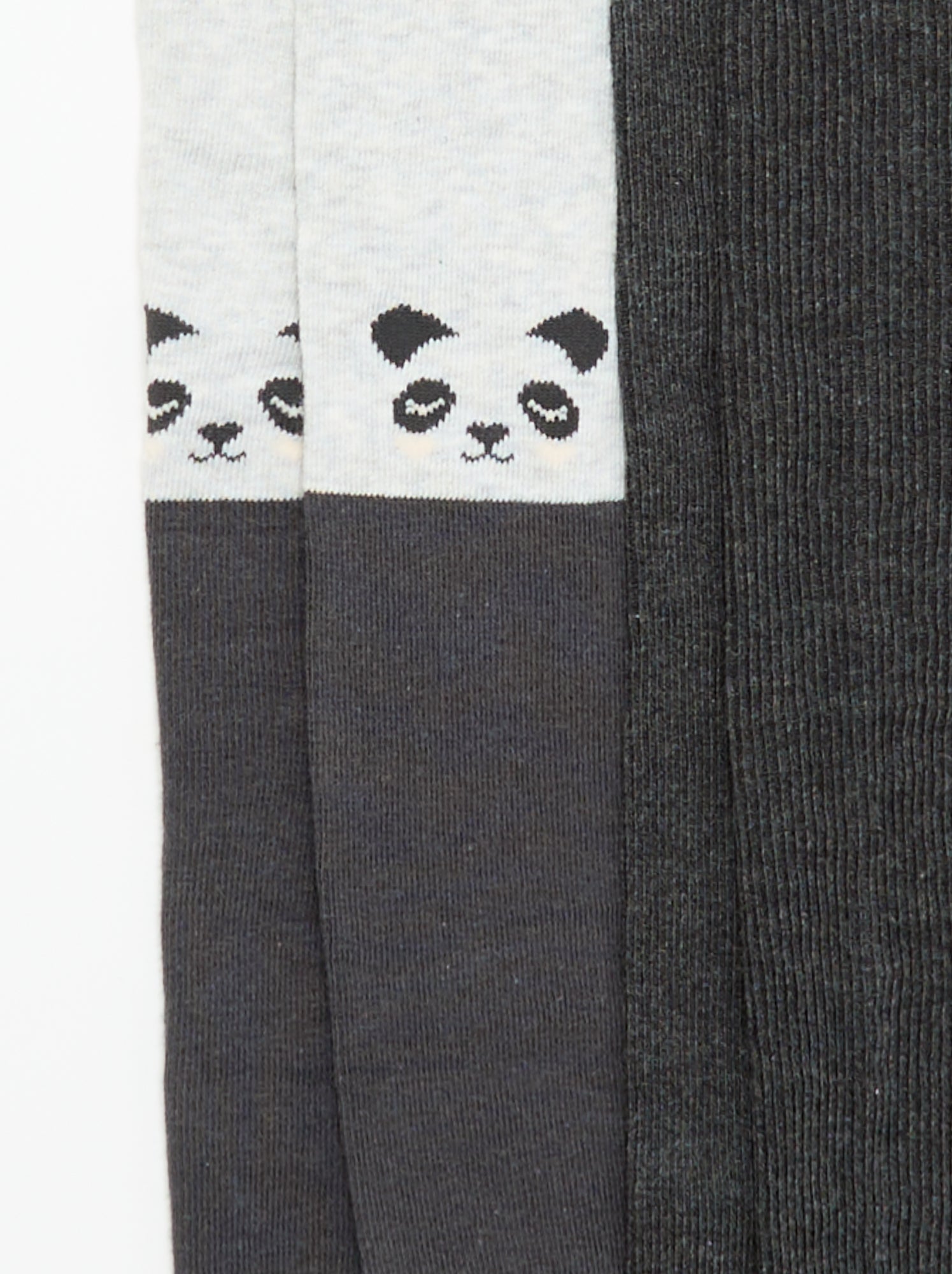 Lot de 2 collants fantaisie - Gris