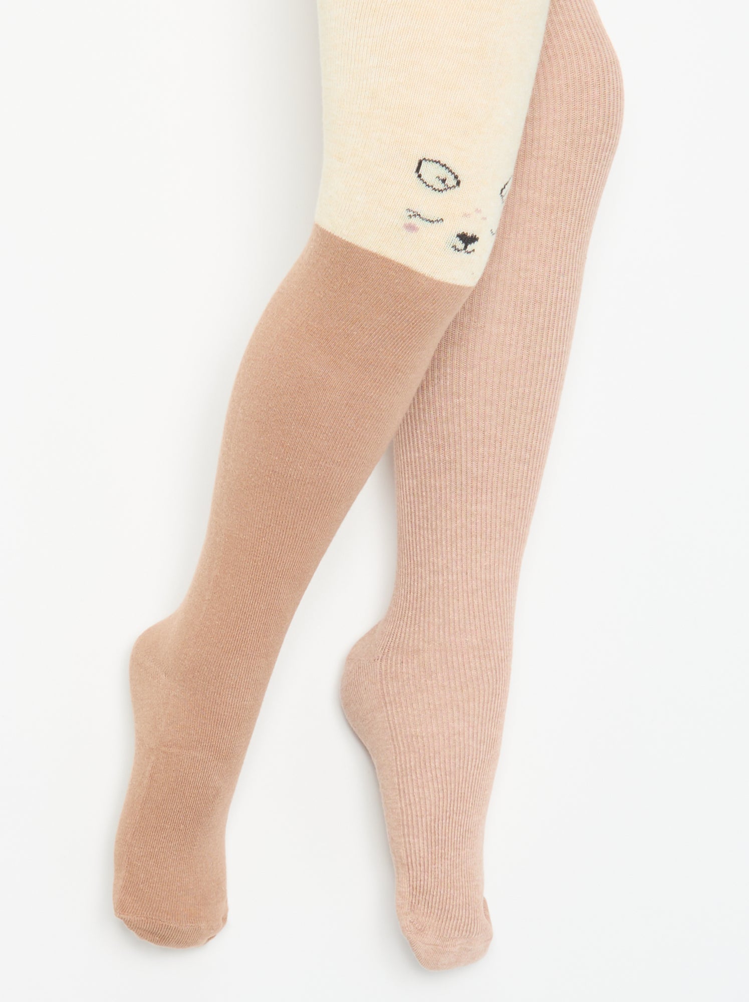 Lot de 2 collants fantaisie - Marron