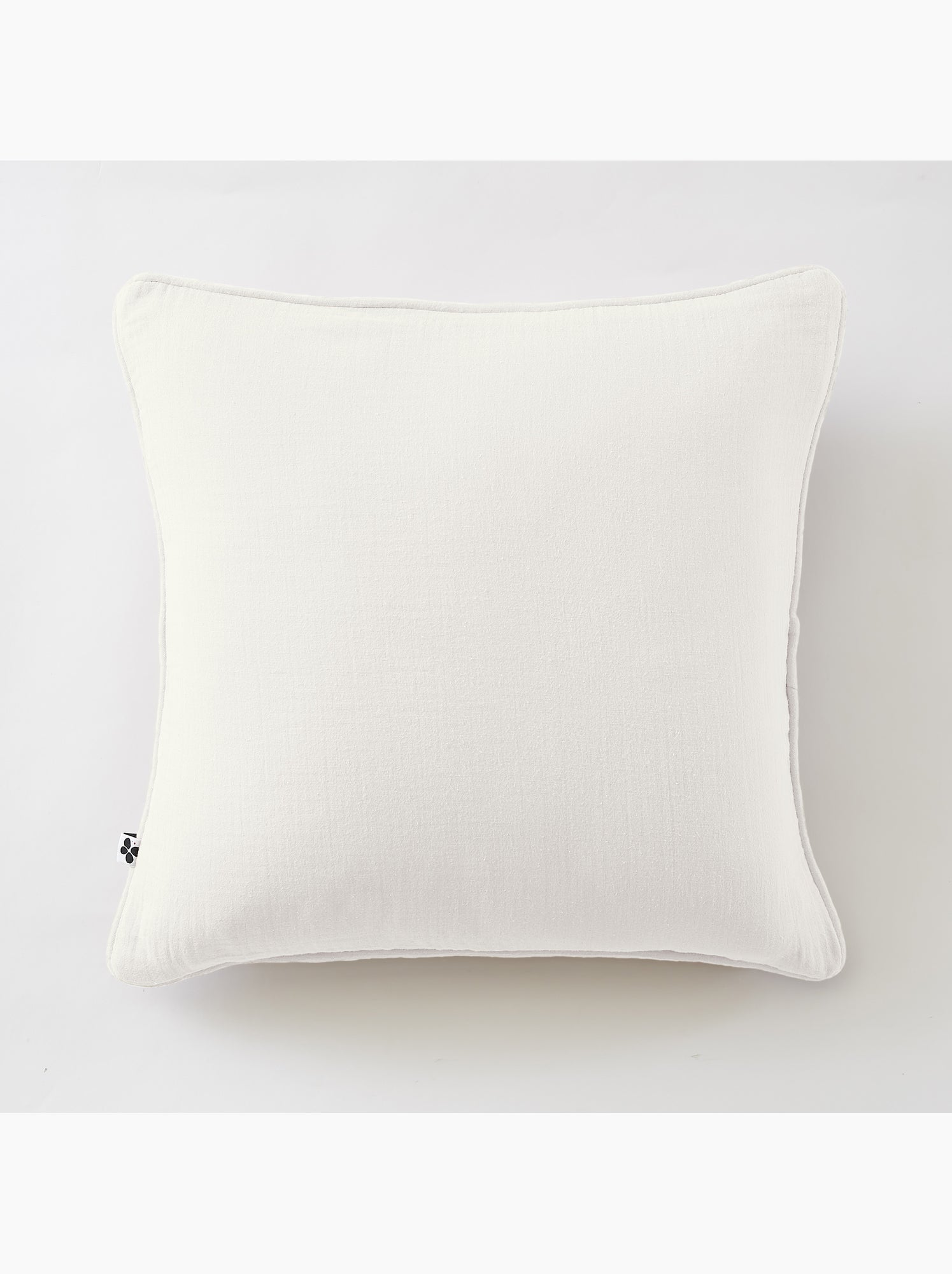 Lot de 2 coussins – gaze de coton -déhoussables zip – passepoil - Blanc