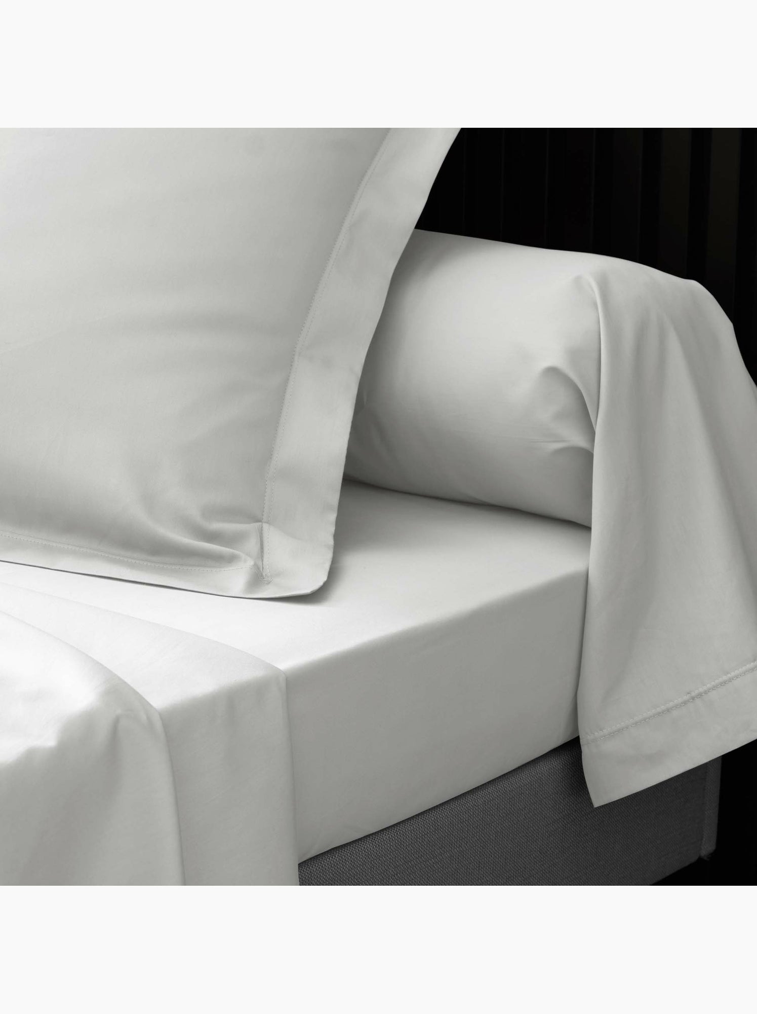Lot de 2 drap housse percale de coton 78fils ultra doux - Blanc