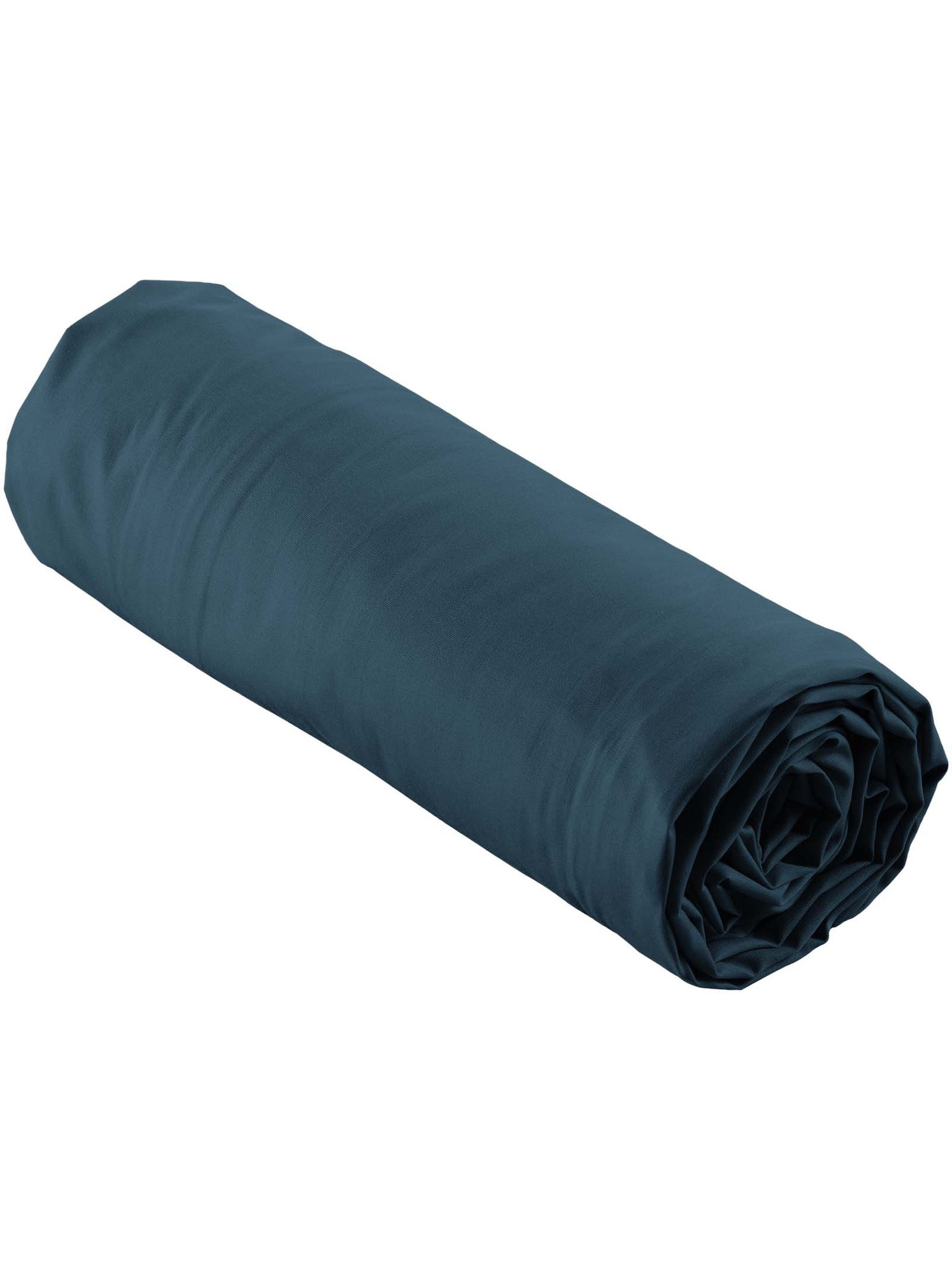 Lot de 2 drap housse percale de coton 78fils ultra doux - Bleu nuit