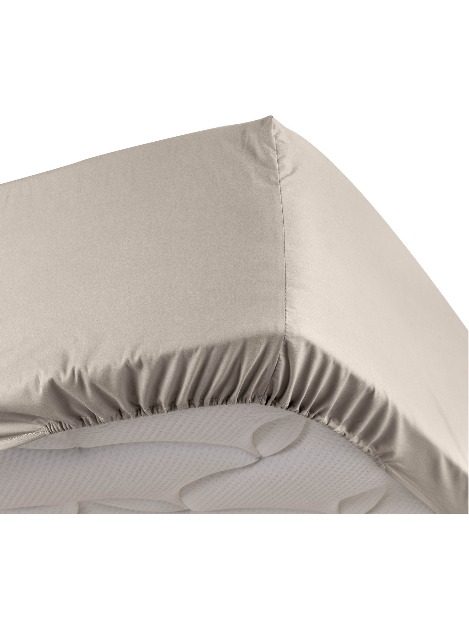 Lot de 2 drap housse percale de coton 78fils ultra doux - Lin