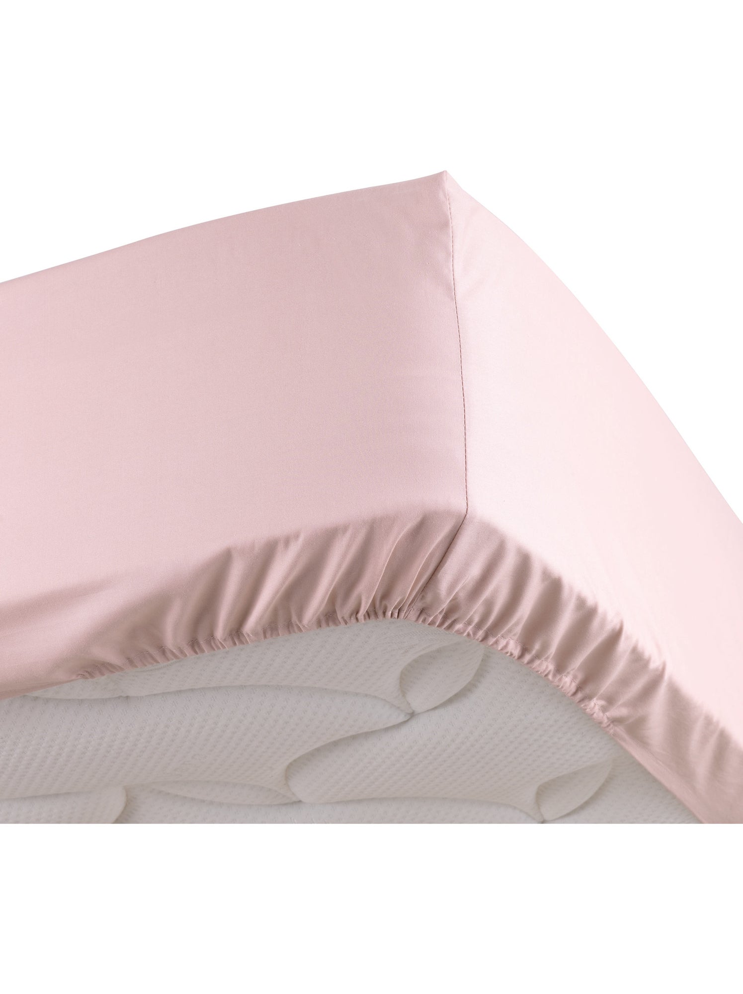 Lot de 2 drap housse percale de coton 78fils ultra doux - Rose