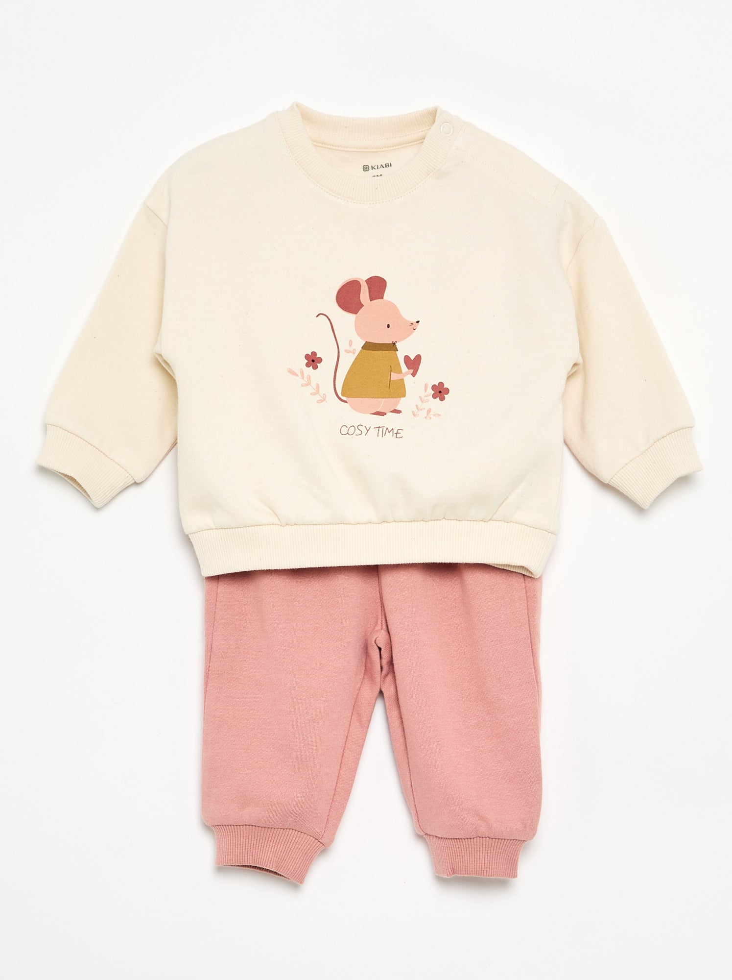 Lot de 2 ensembles 2 pièces - sweat + pantalon - Blanc (GET47_1)