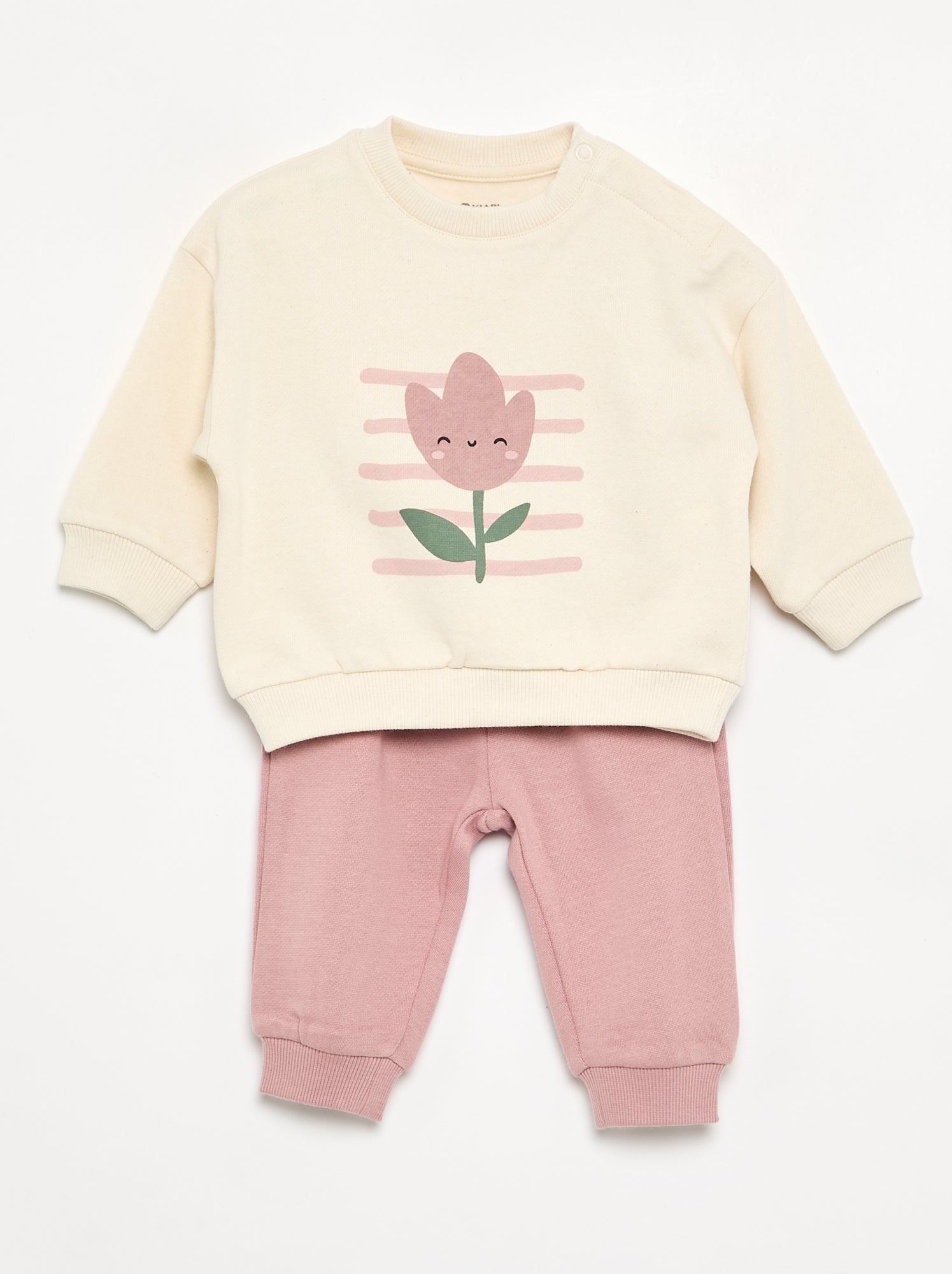Lot de 2 ensembles 2 pièces - sweat + pantalon - Blanc (GET47_2)