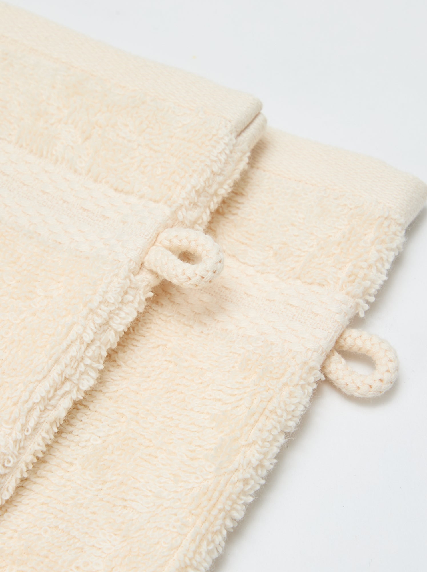Lot de 2 gants de toilette - Blanc