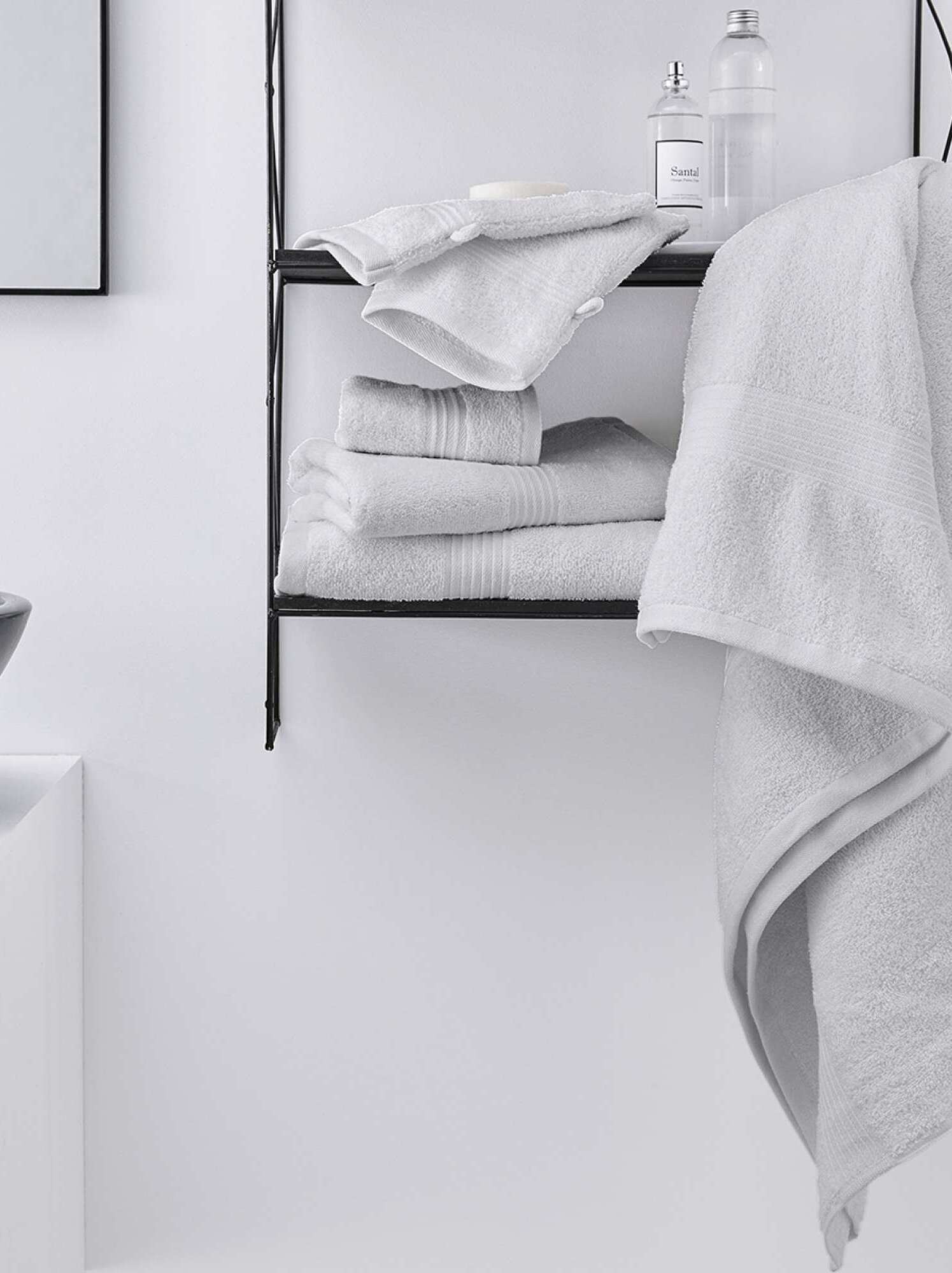 Lot de 2 gants de toilette - blanc
