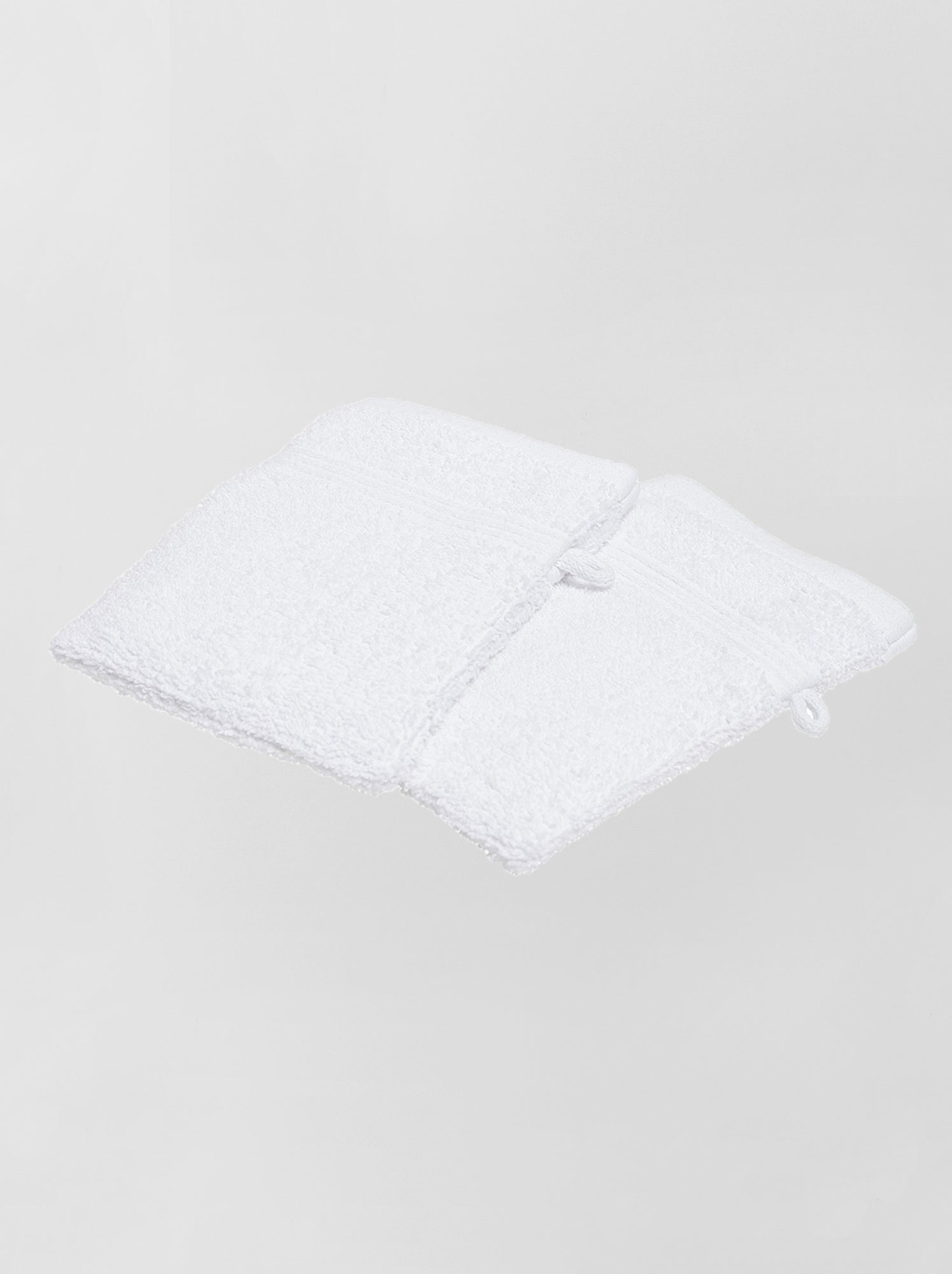 Lot de 2 gants de toilette - blanc