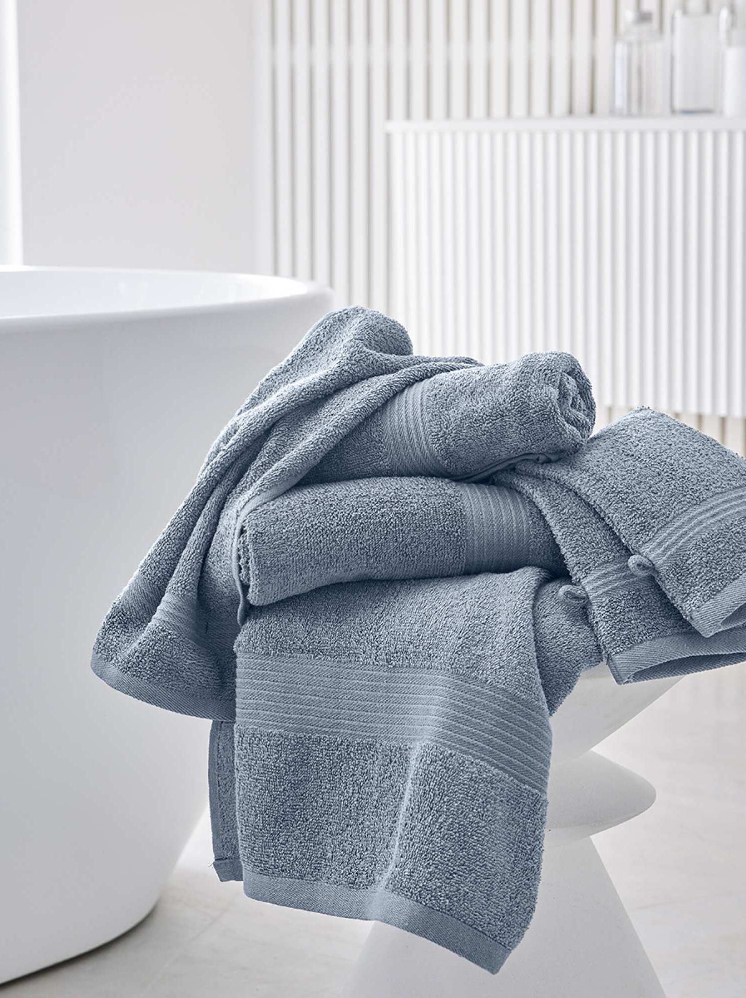 Lot de 2 gants de toilette - bleu