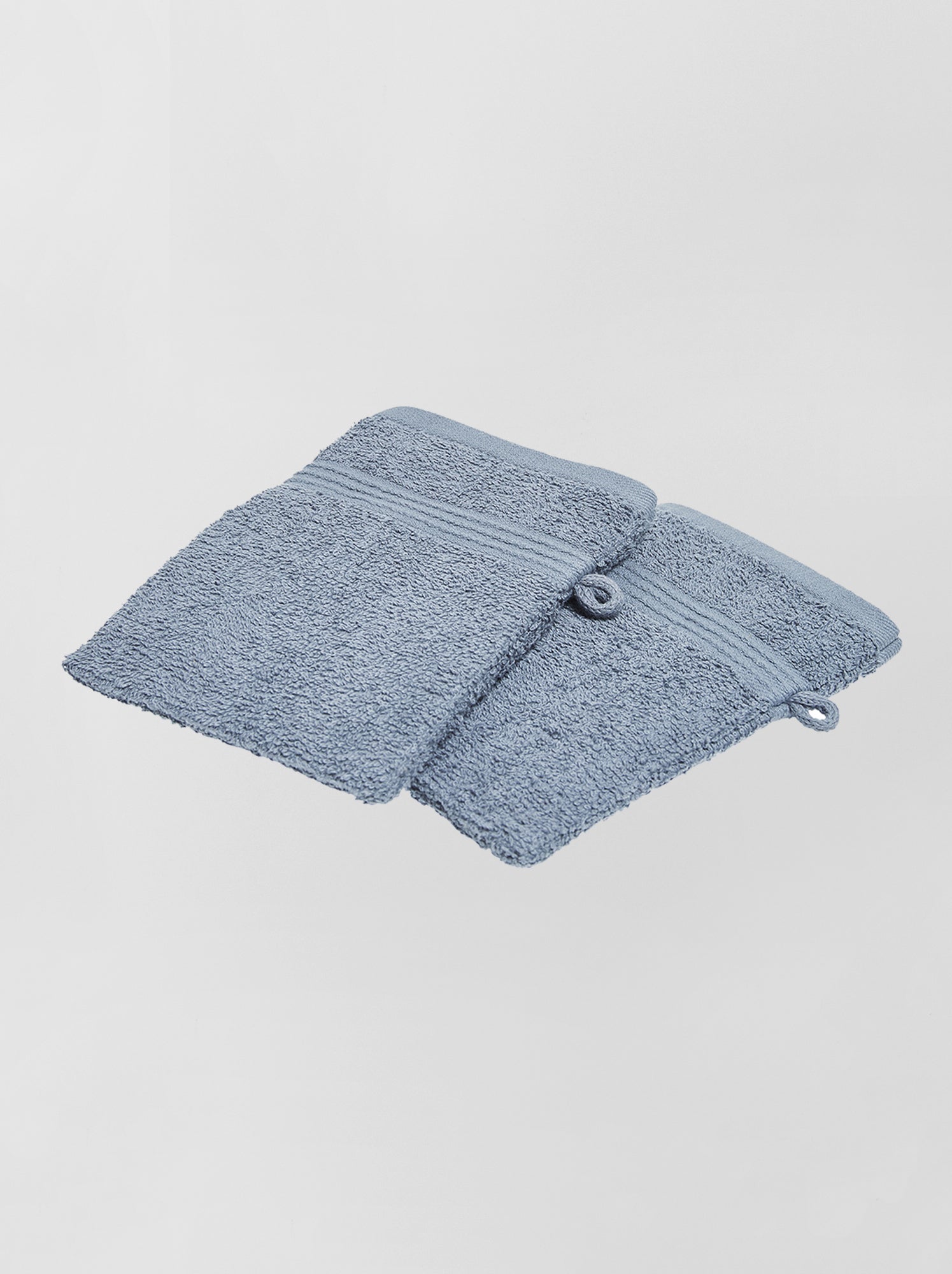 Lot de 2 gants de toilette - bleu