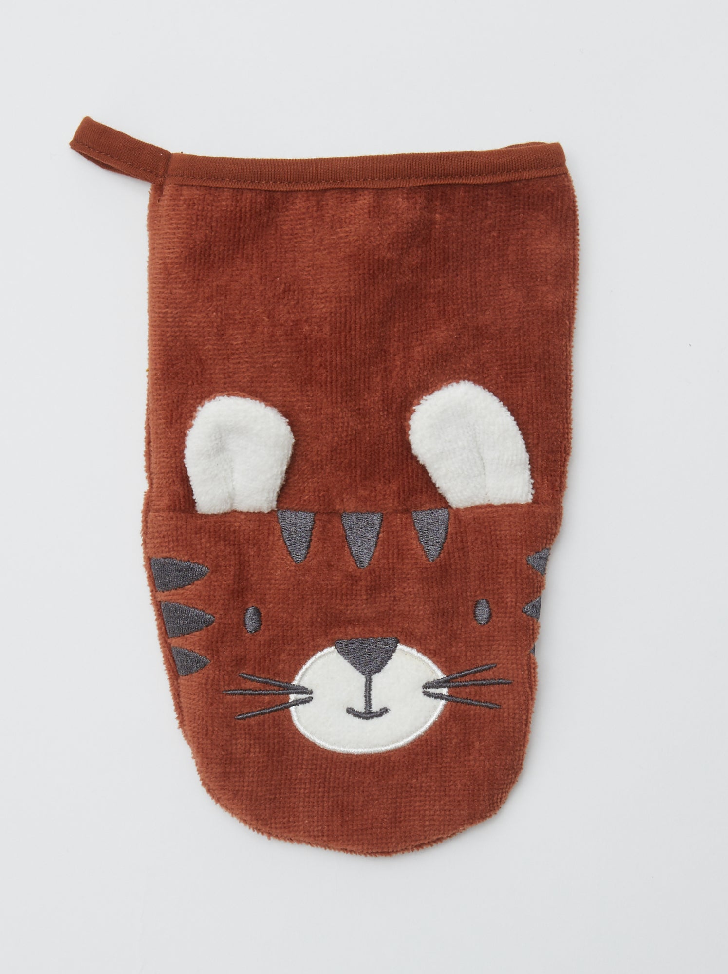Lot de 2 gants de toilette enfant - Kiabi Home - Marron