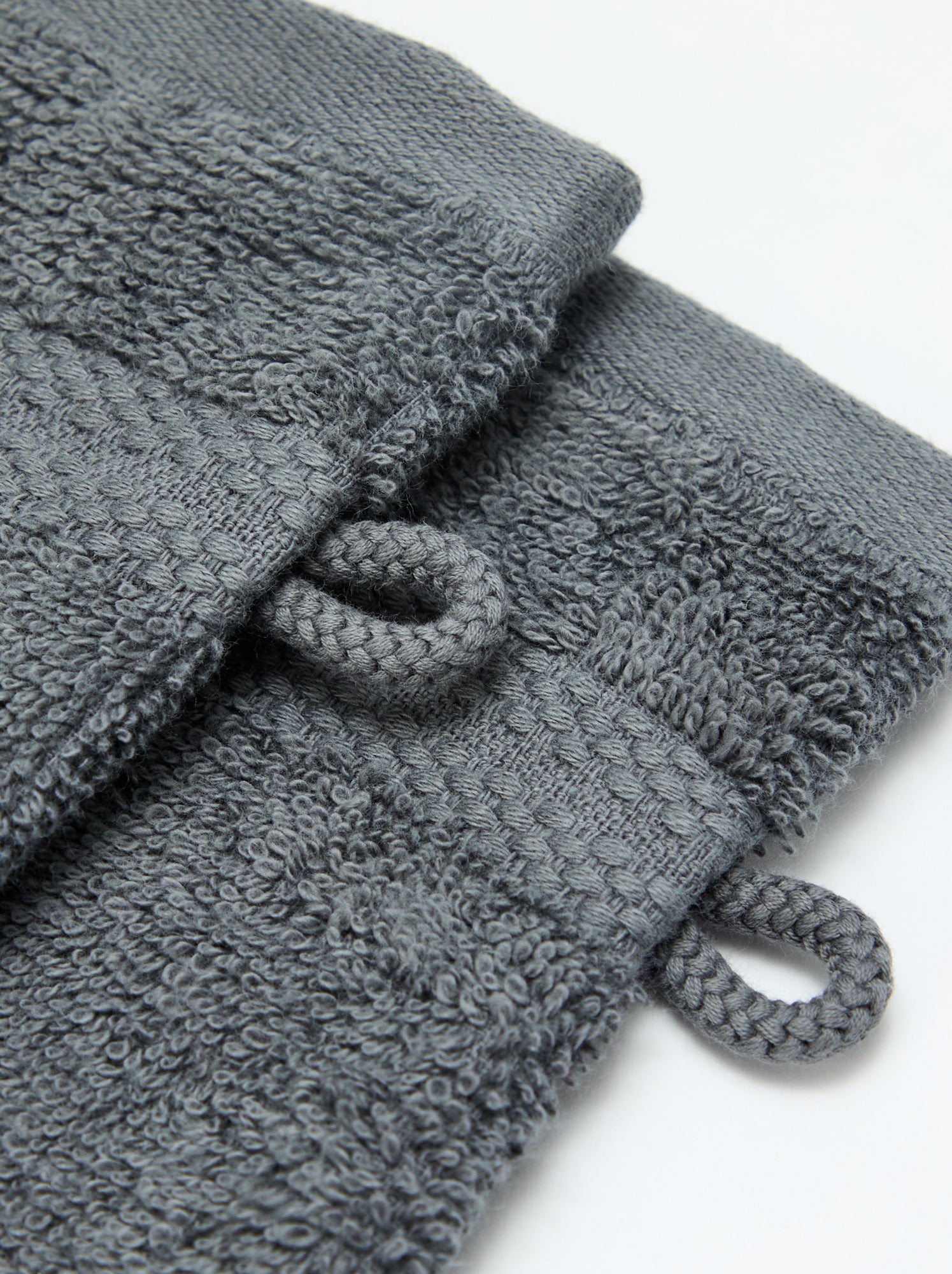 Lot de 2 gants de toilette - Gris