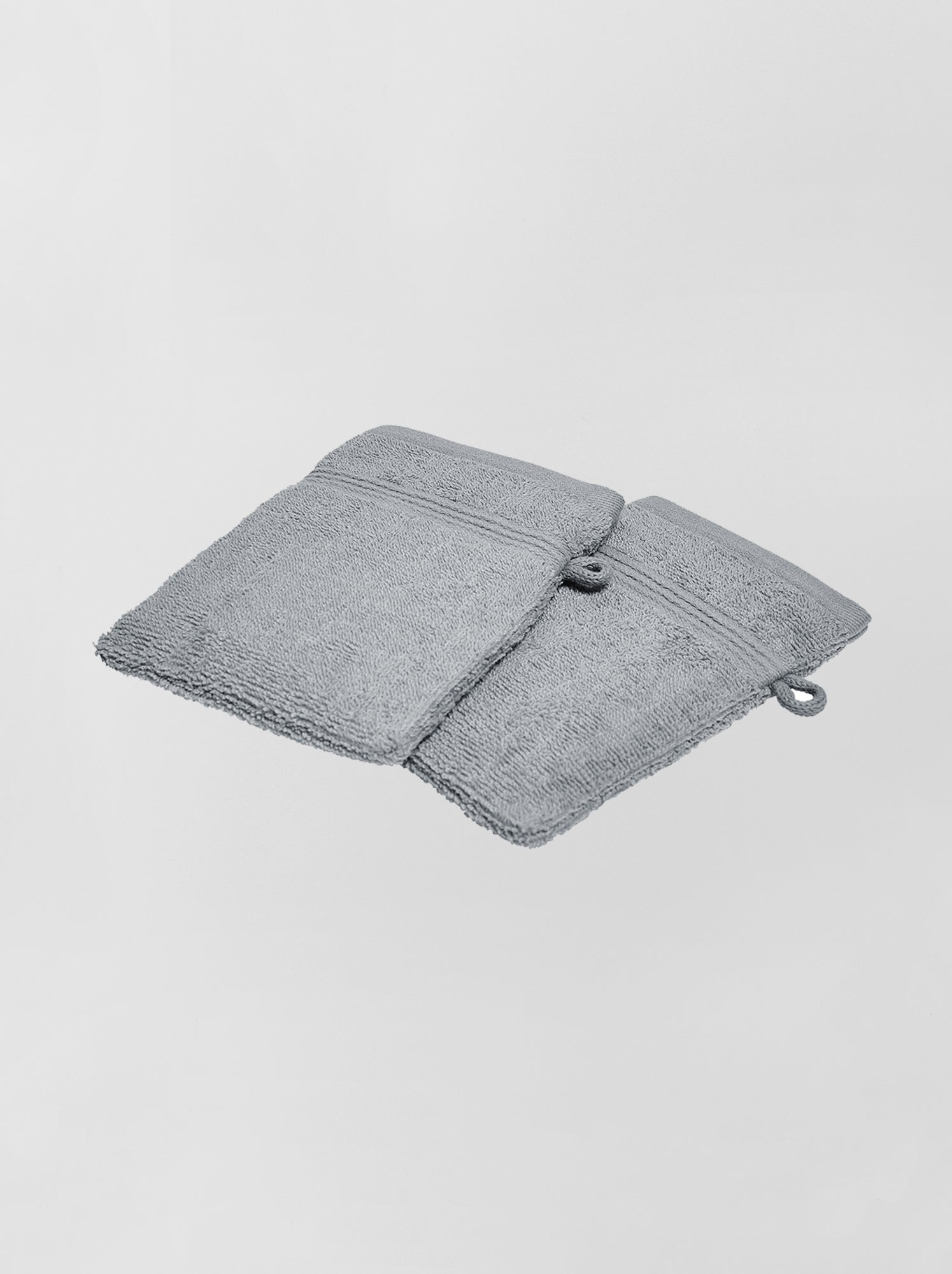 Lot de 2 gants de toilette - gris