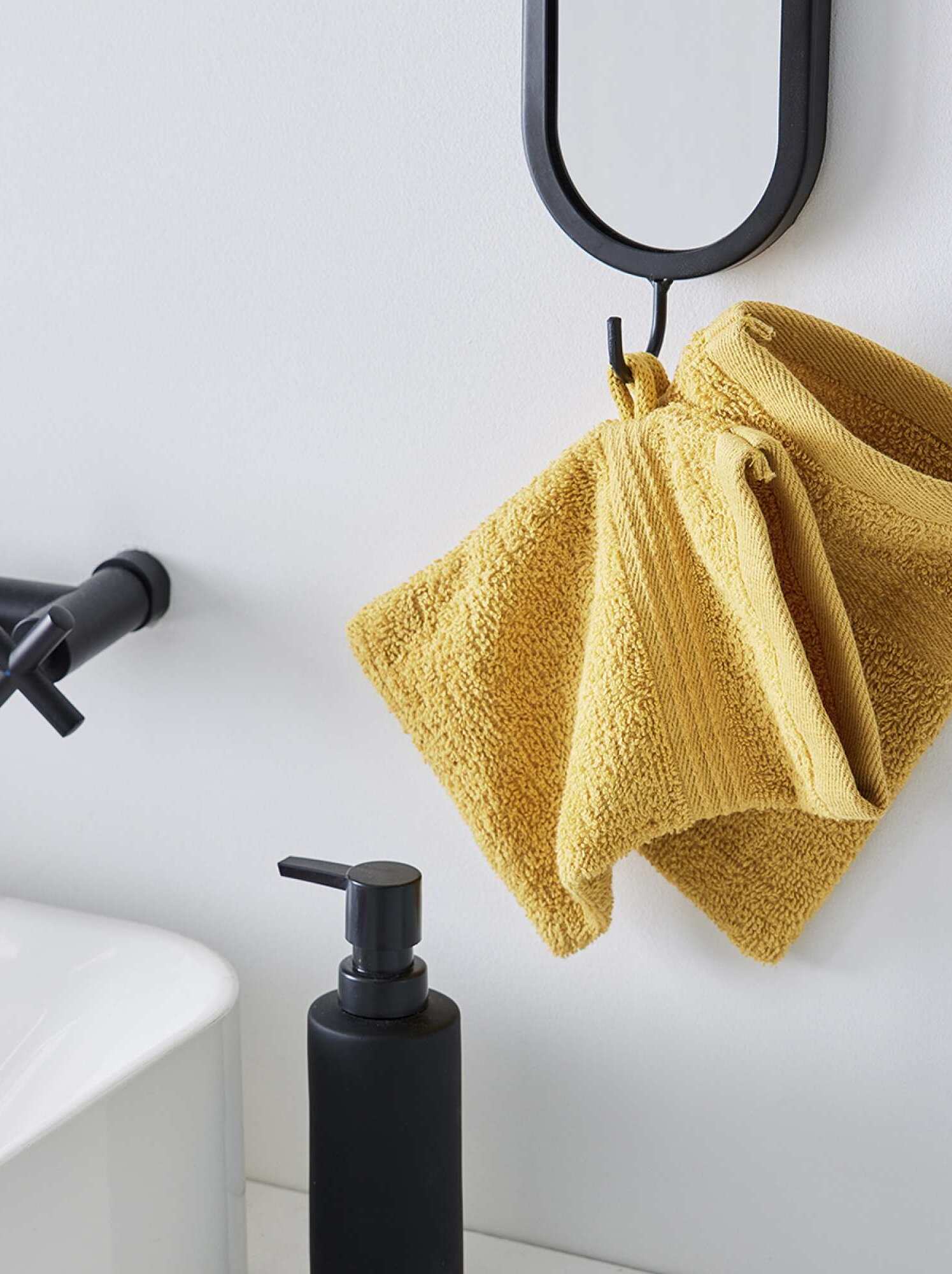 Lot de 2 gants de toilette - moutarde