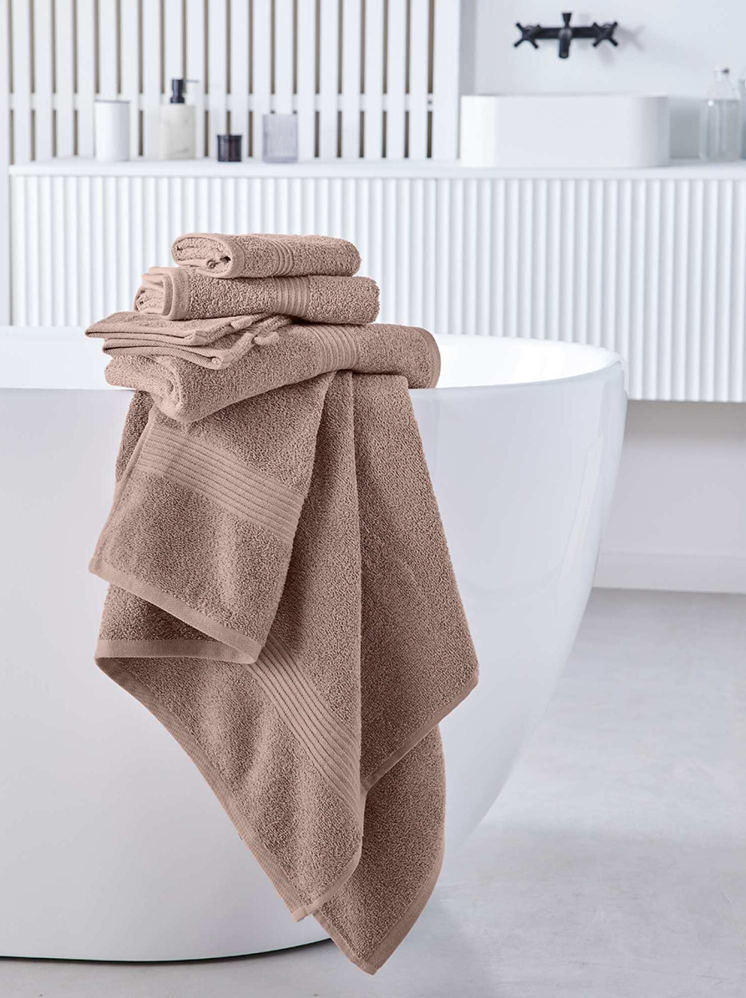Lot de 2 gants de toilette - rose